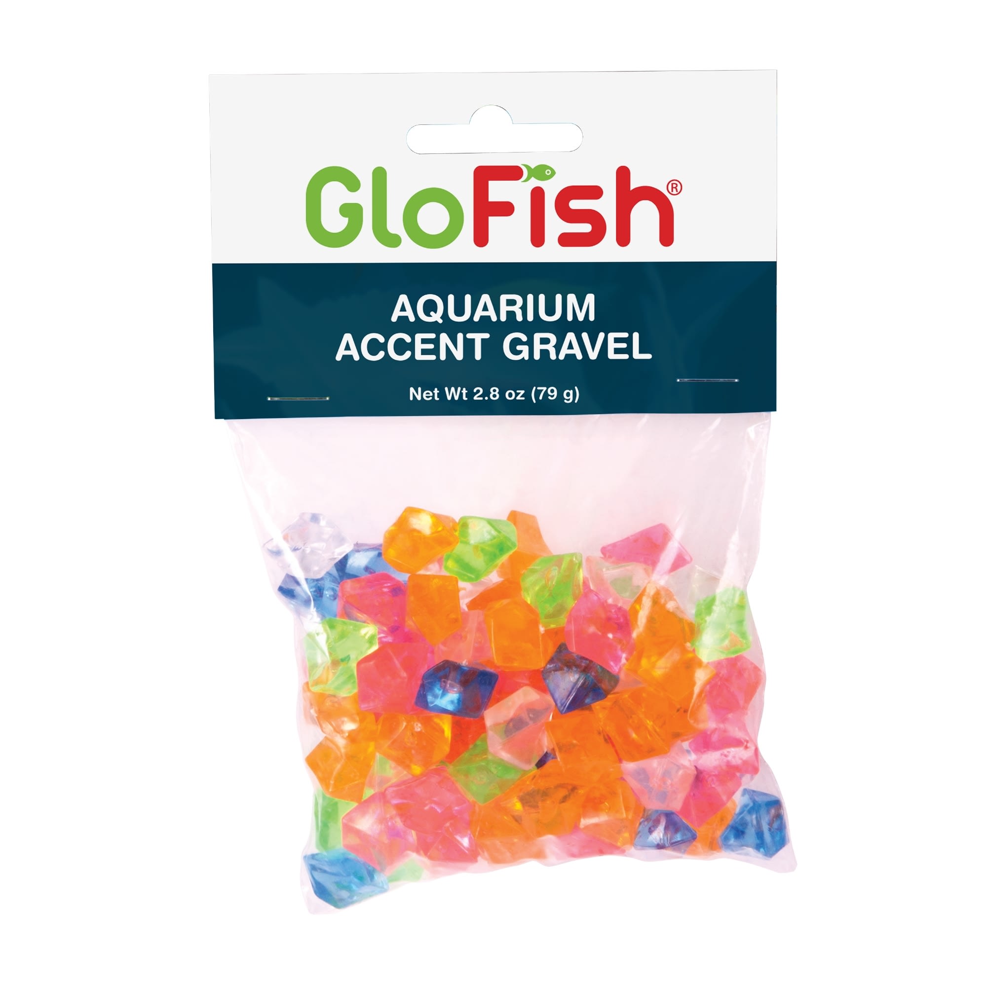 Photos - Aquarium Decoration Glofish Aquarium Diamond Accent Gravel Multicolored Gems, 2.8 oz., 