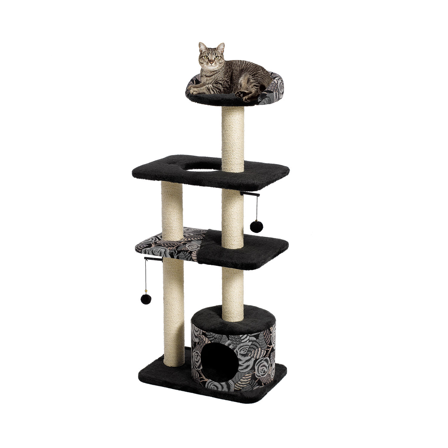 Photos - Other for Cats Midwest Tower Cat Tree, 50.5" H, 22 IN, Black 138T-BK 
