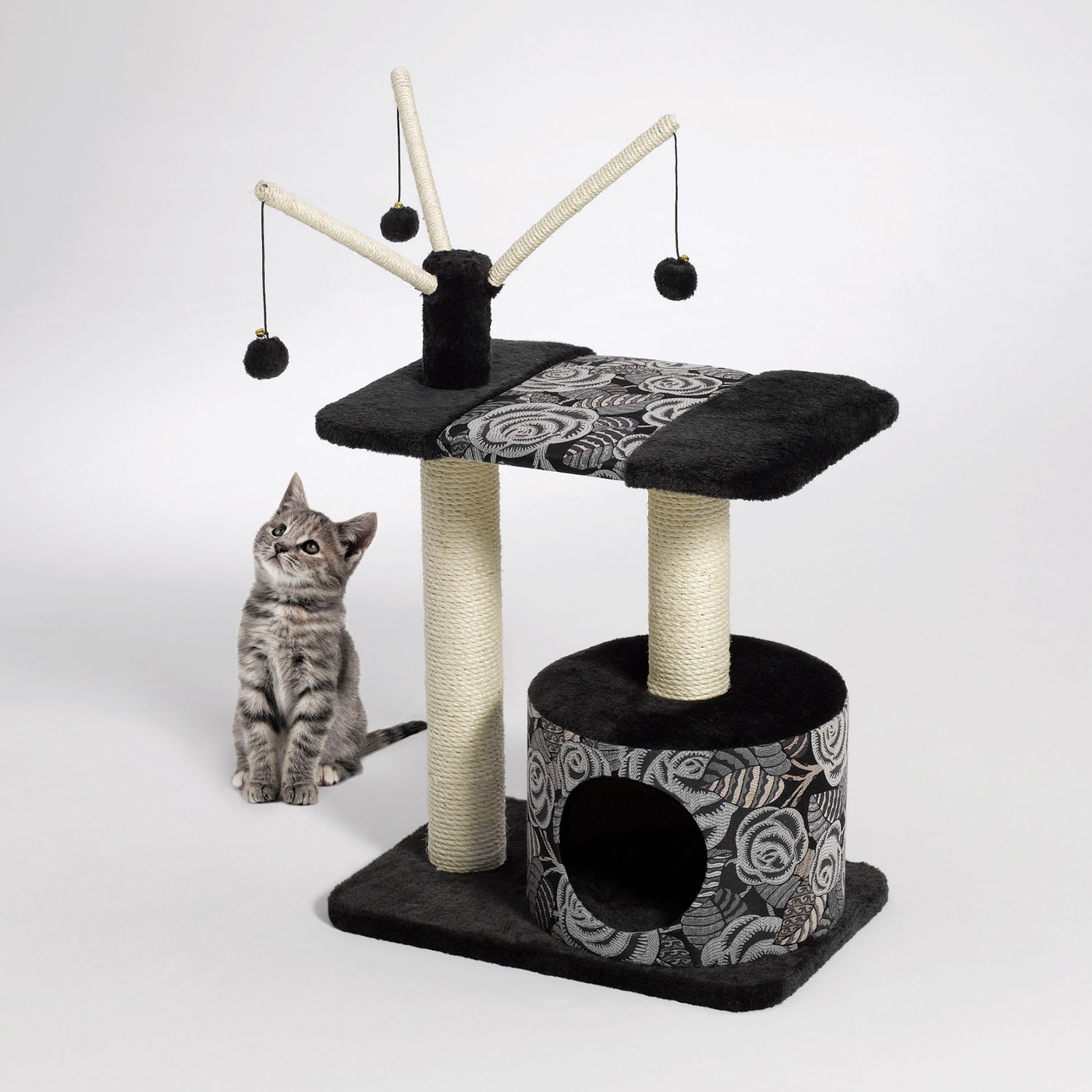 Photos - Other for Cats Midwest Carnival Cat Tree, 36.25" H, 22 IN, Black 138C-BK 