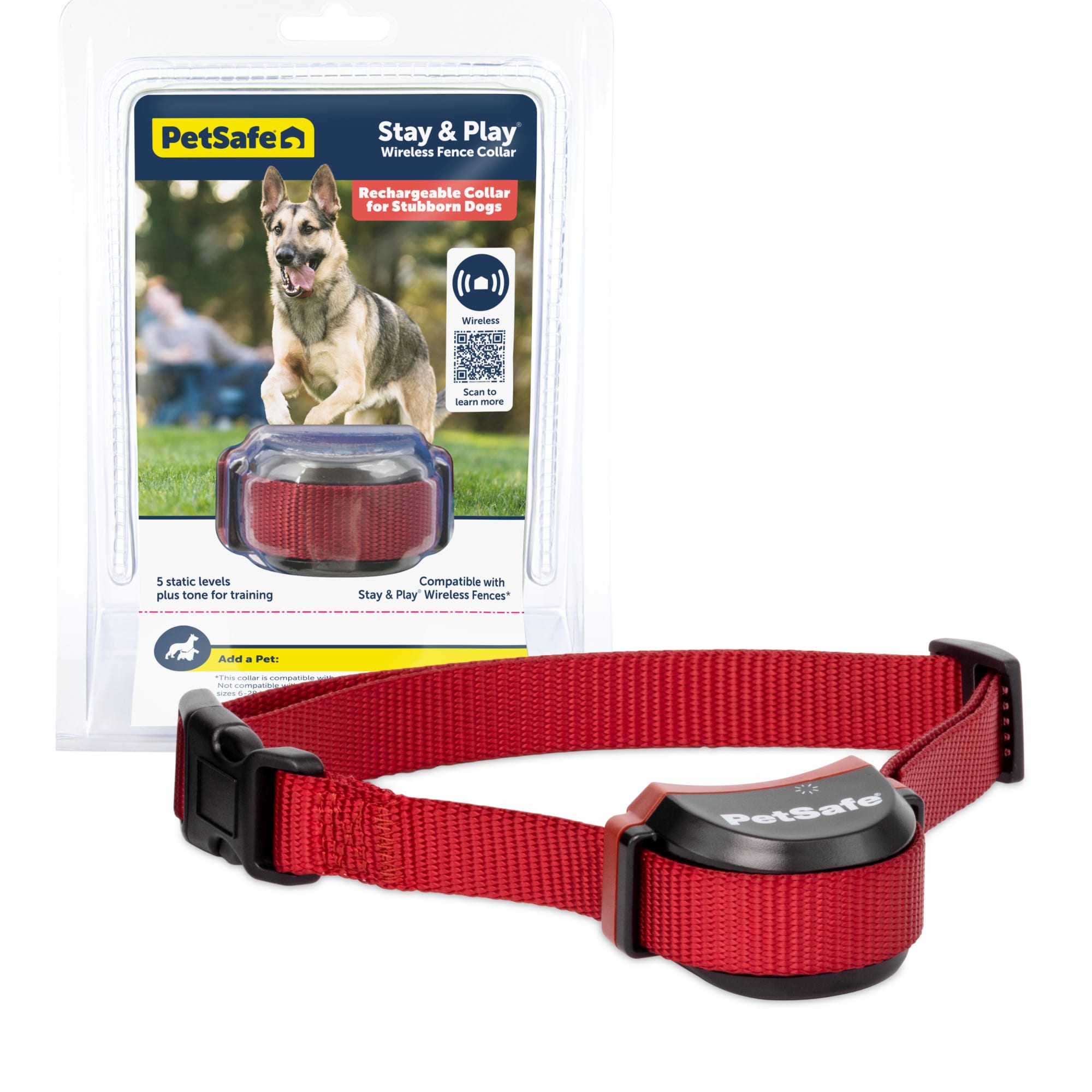 Photos - Collar / Harnesses PetSafe Stay & Play Stubborn Wireless Fence Receiver Collar for Do 