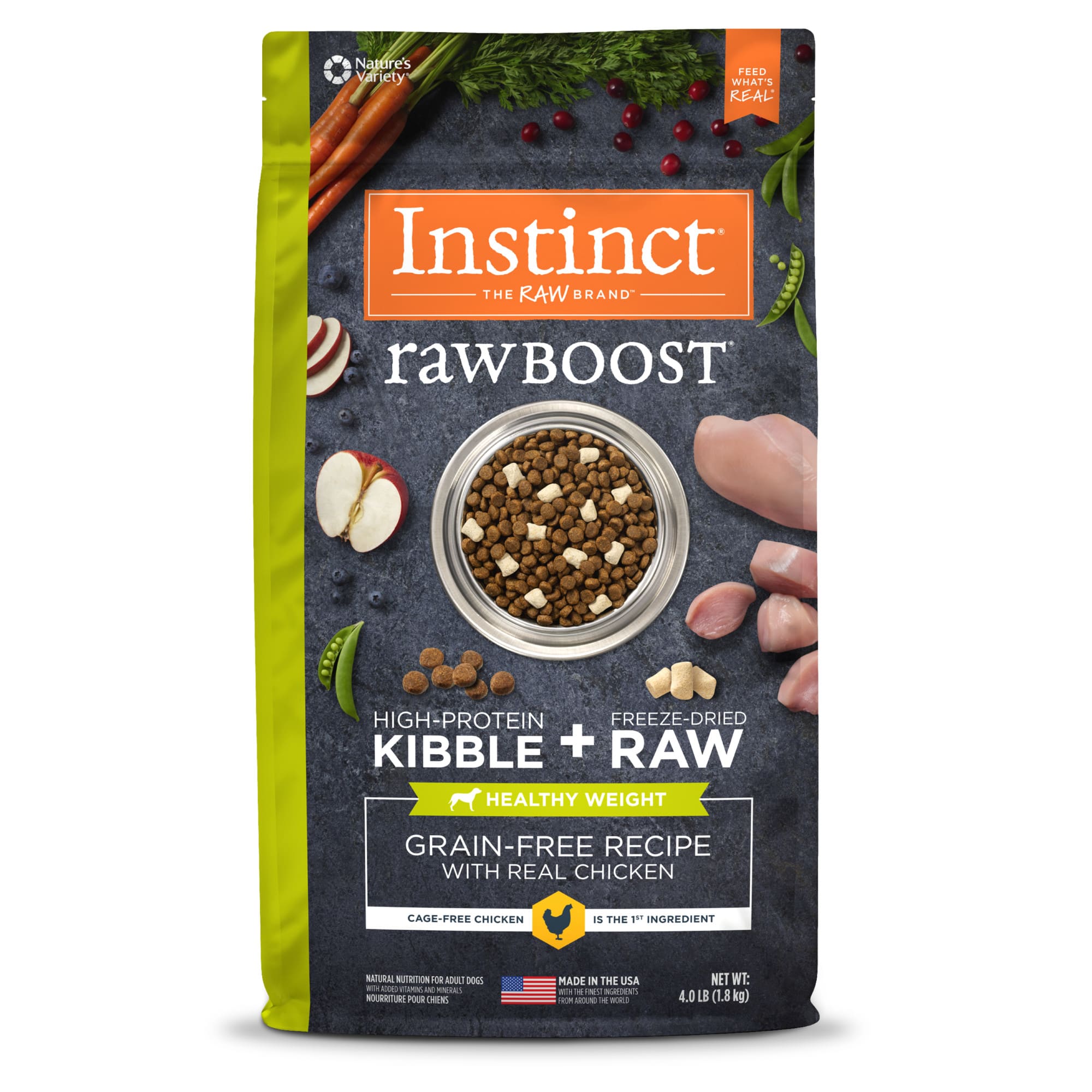 Photos - Dog Food Instinct Raw Boost Healthy Weight Grain Free Recipe with Real Chi 