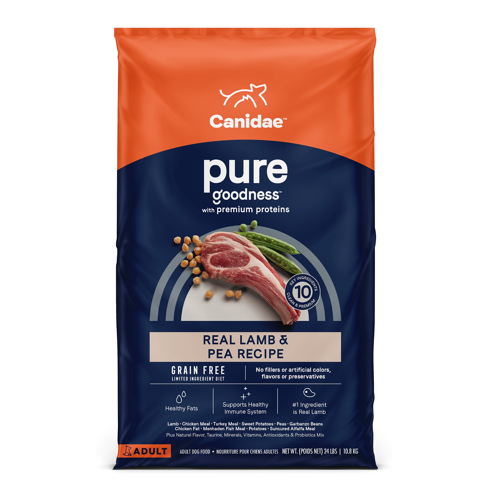 UPC 640461015702 product image for Canidae Pure Grain Free Limited Ingredient Real Lamb & Pea Dry Dog Food, 24 lbs. | upcitemdb.com