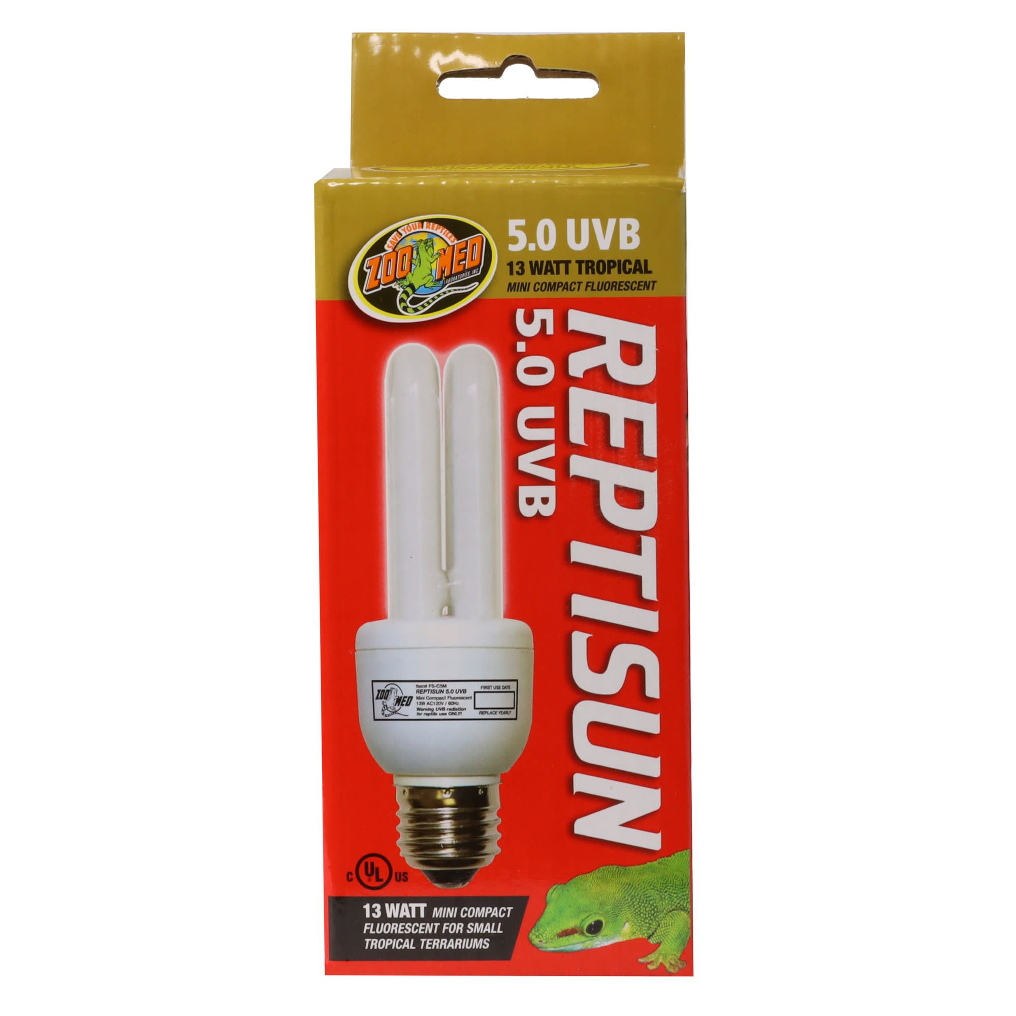 Photos - Other for Aquariums Zoo Med ReptiSun 5.0 Mini Compact Fluorescent Lamp, 13 Watts FS-C5 
