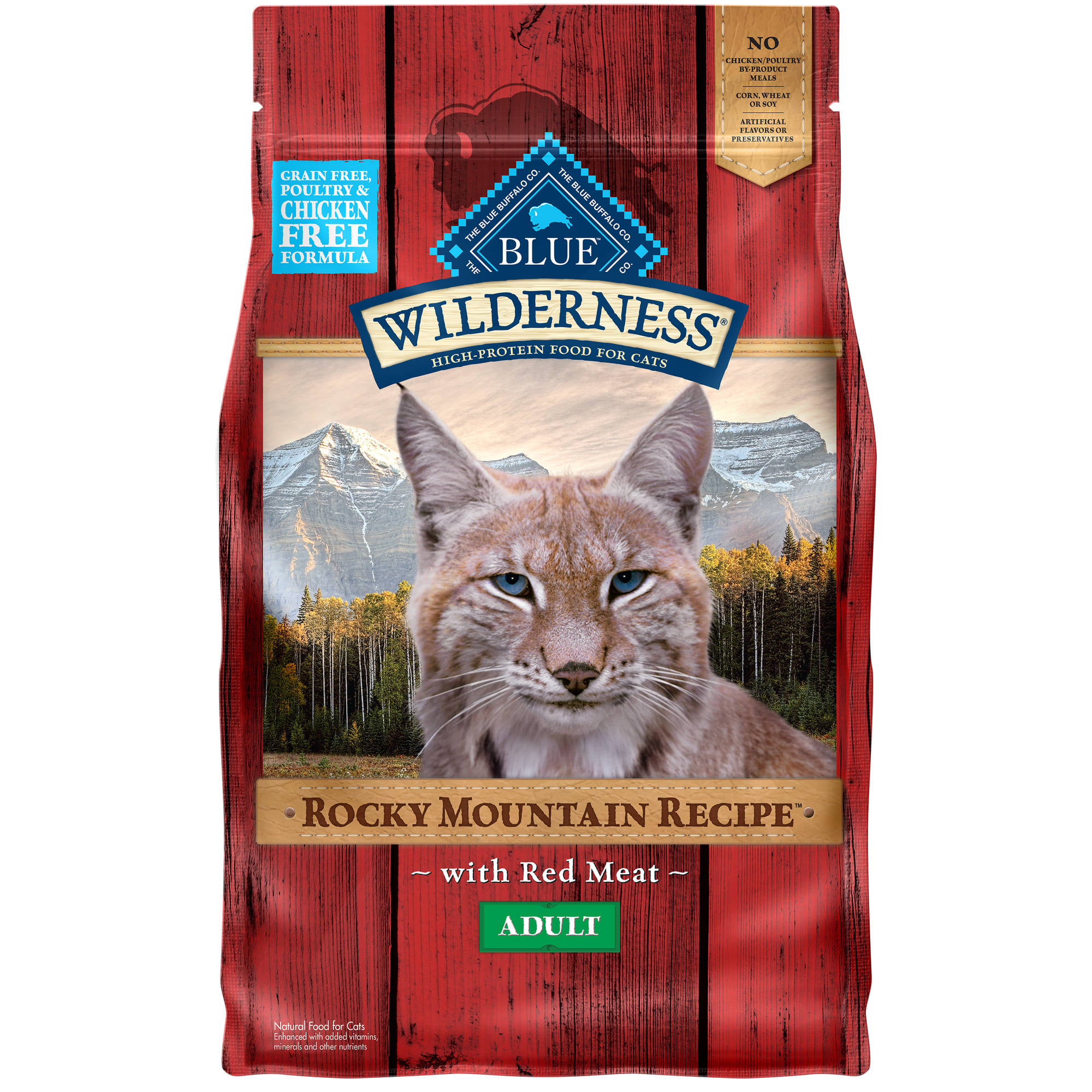 Photos - Cat Food Blue Buffalo Blue Wilderness Rocky Mountain Recipe Adult Red 
