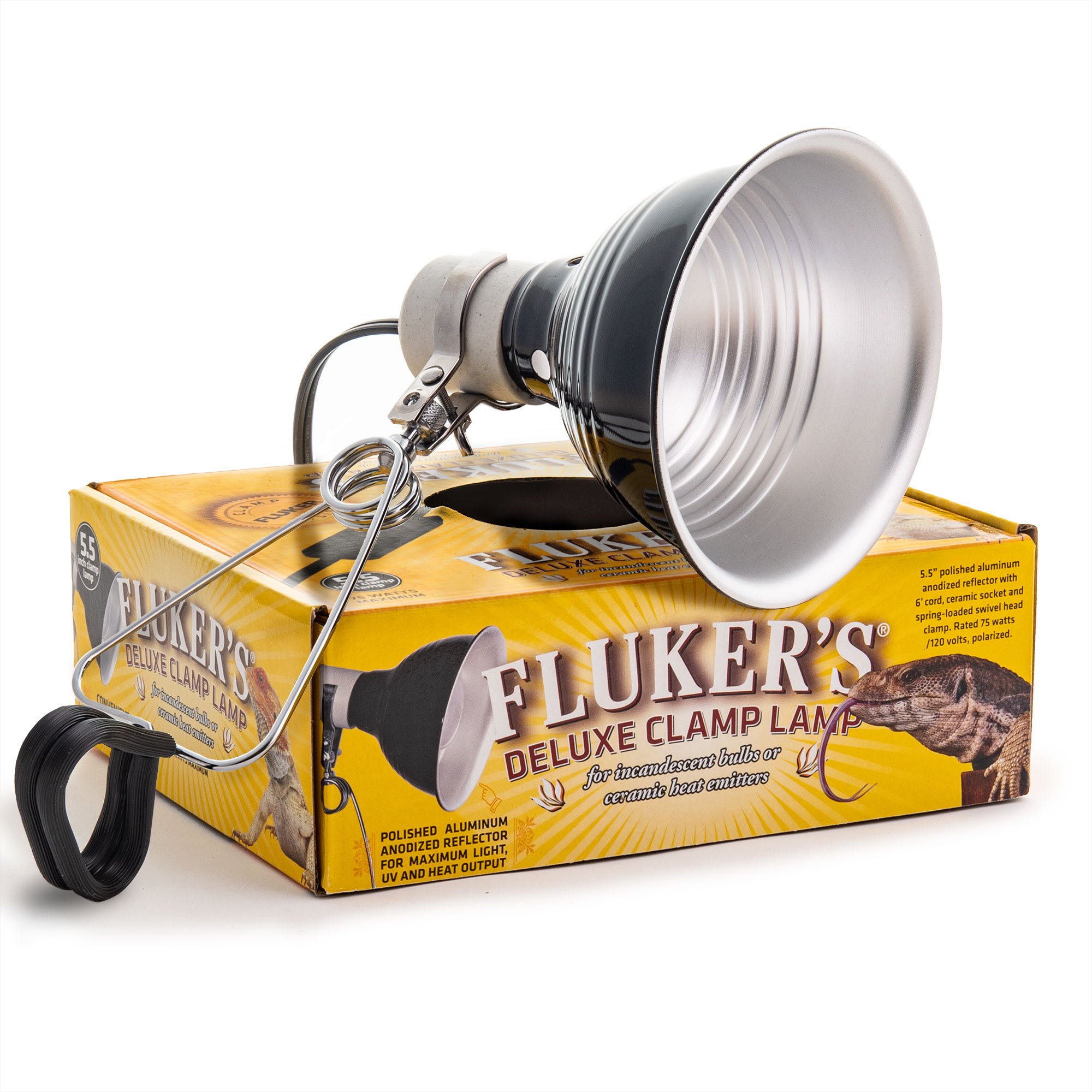 Photos - Other for Aquariums Flukers Fluker's Fluker's Turtle Clamp Lamp, 75 Watts 27020 