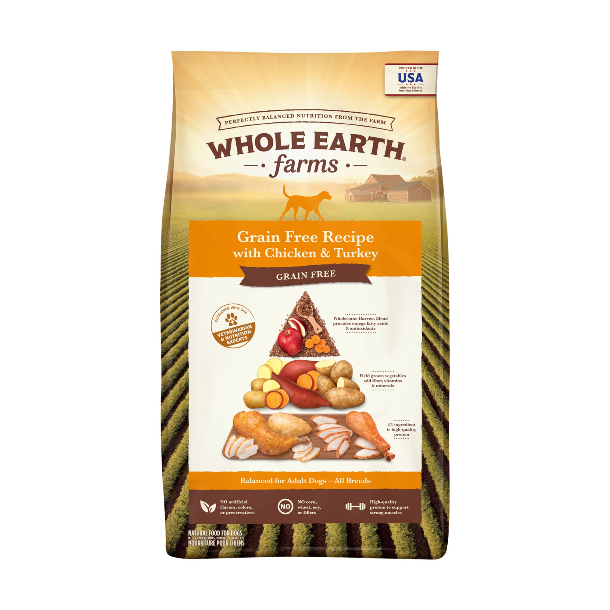Photos - Dog Food Whole Earth Farms Whole Earth Farms Natural Grain Free, Chicken and Turkey