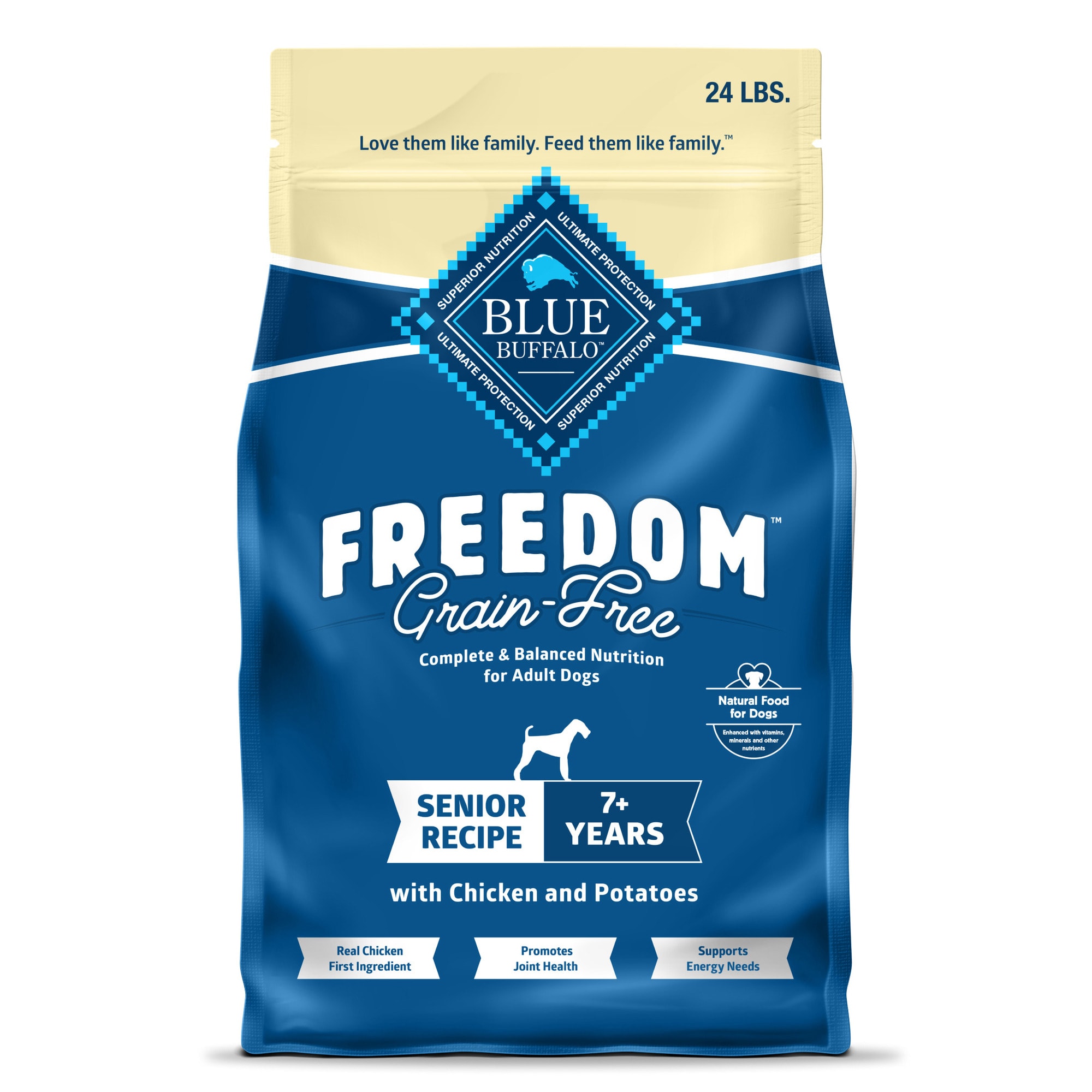 Photos - Dog Food Blue Buffalo Blue Freedom Grain-Free Senior Chicken Recipe Dr 