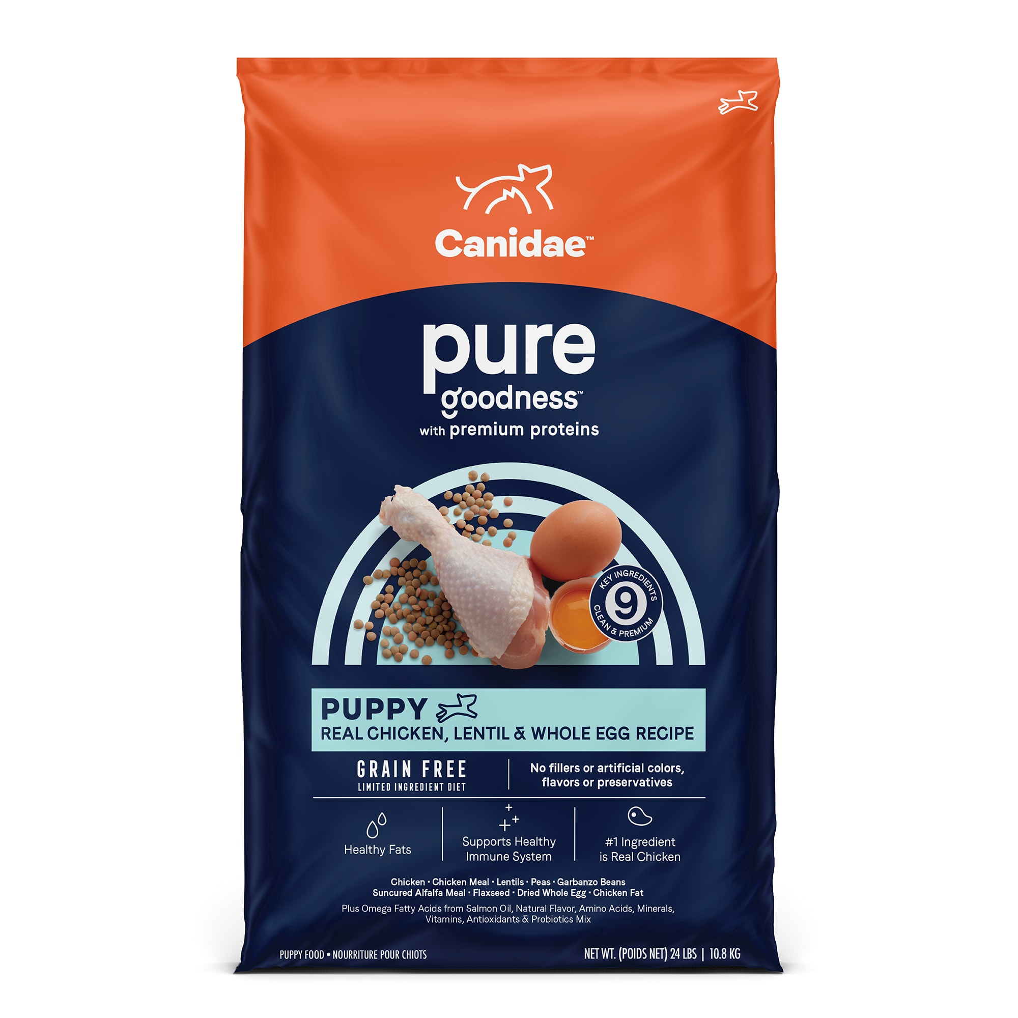 Photos - Dog Food Canidae Pure Puppy Real Chicken, Lentil & Whole Egg Recipe Dry Dog 