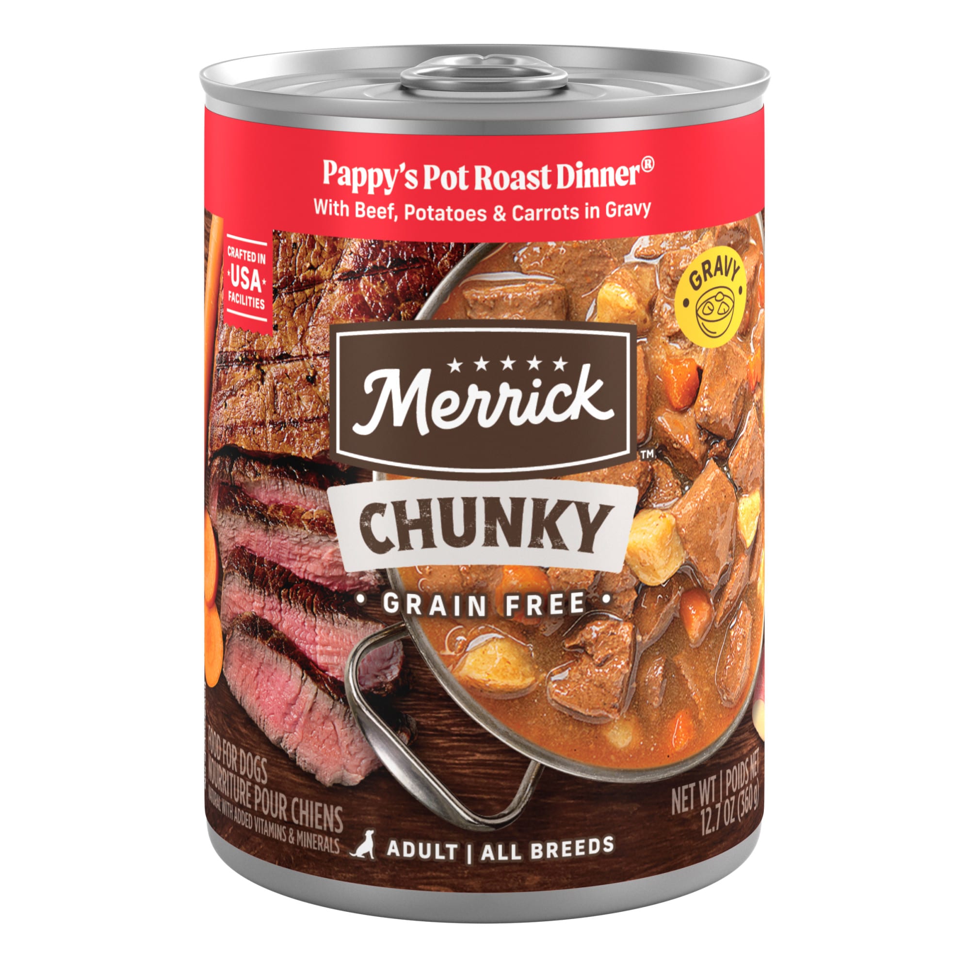 UPC 022808282884 product image for Merrick - Grain-Free Wet Dog Food, Pot Roast Recipe Dog Food, Case of 12 (12.07  | upcitemdb.com