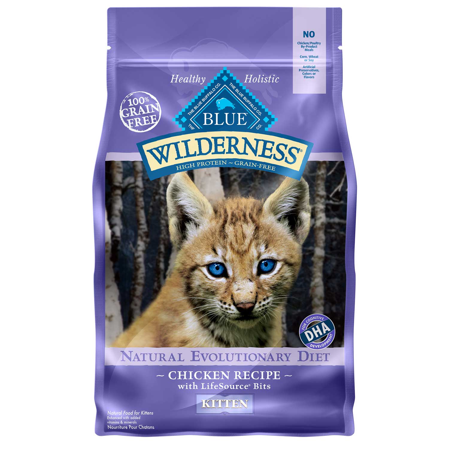 Photos - Cat Food Blue Buffalo Blue Wilderness Kitten Chicken Recipe Dry Cat Fo 