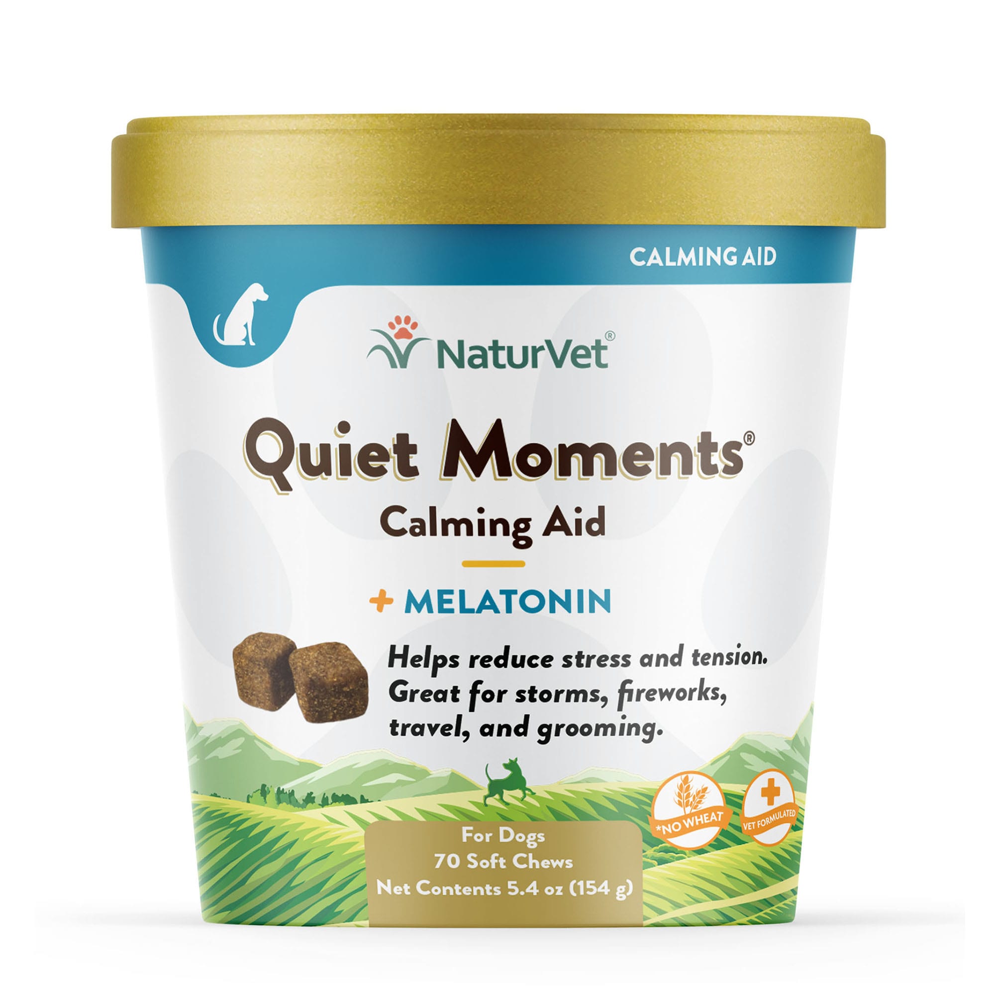 Photos - Other for Dogs NaturVet  Quiet Moments Calming Aid, Calming Chews for Dogs (70 