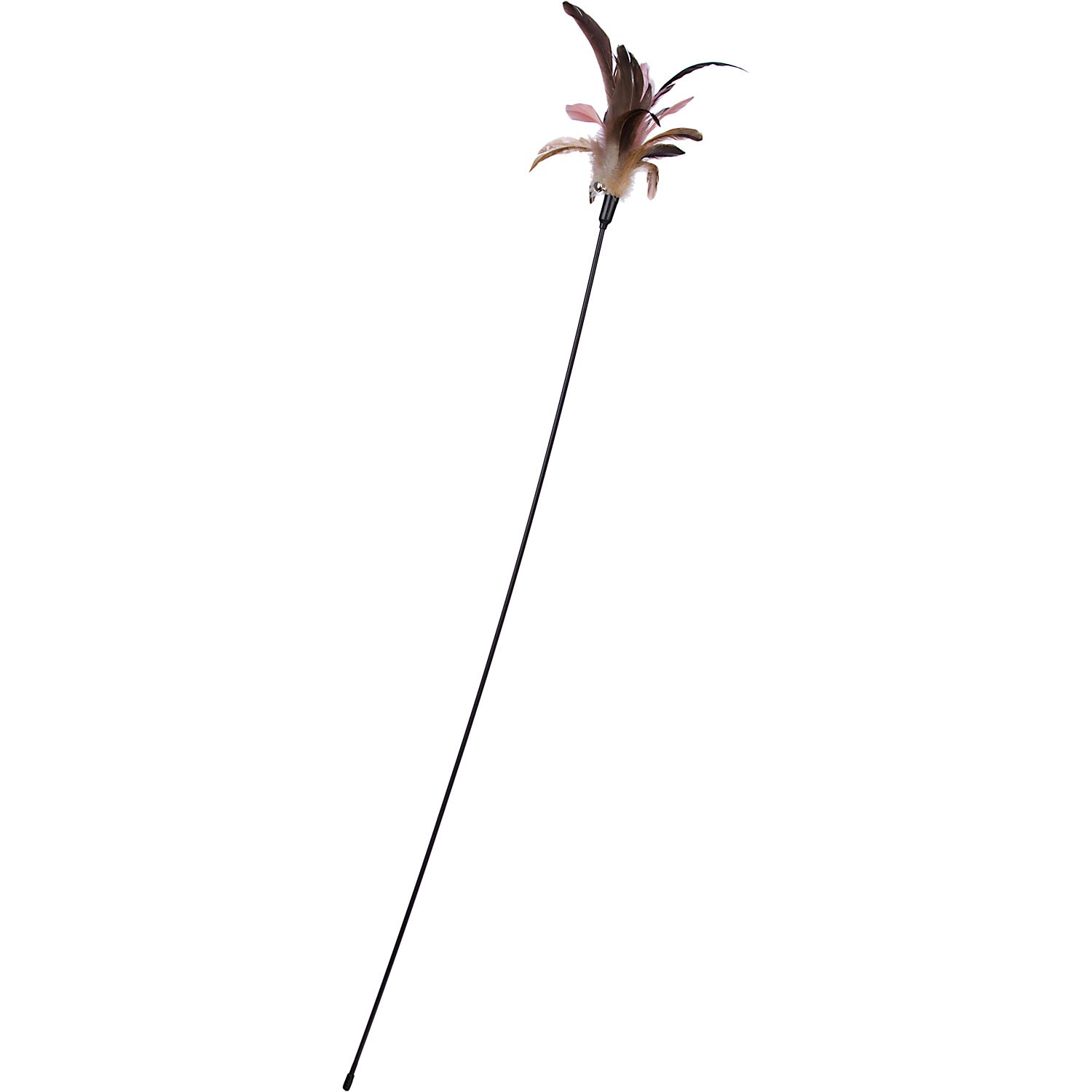 Photos - Cat Toy Leaps & Bounds Pink Turkey Feather Cat Teaser, 36" Length, 