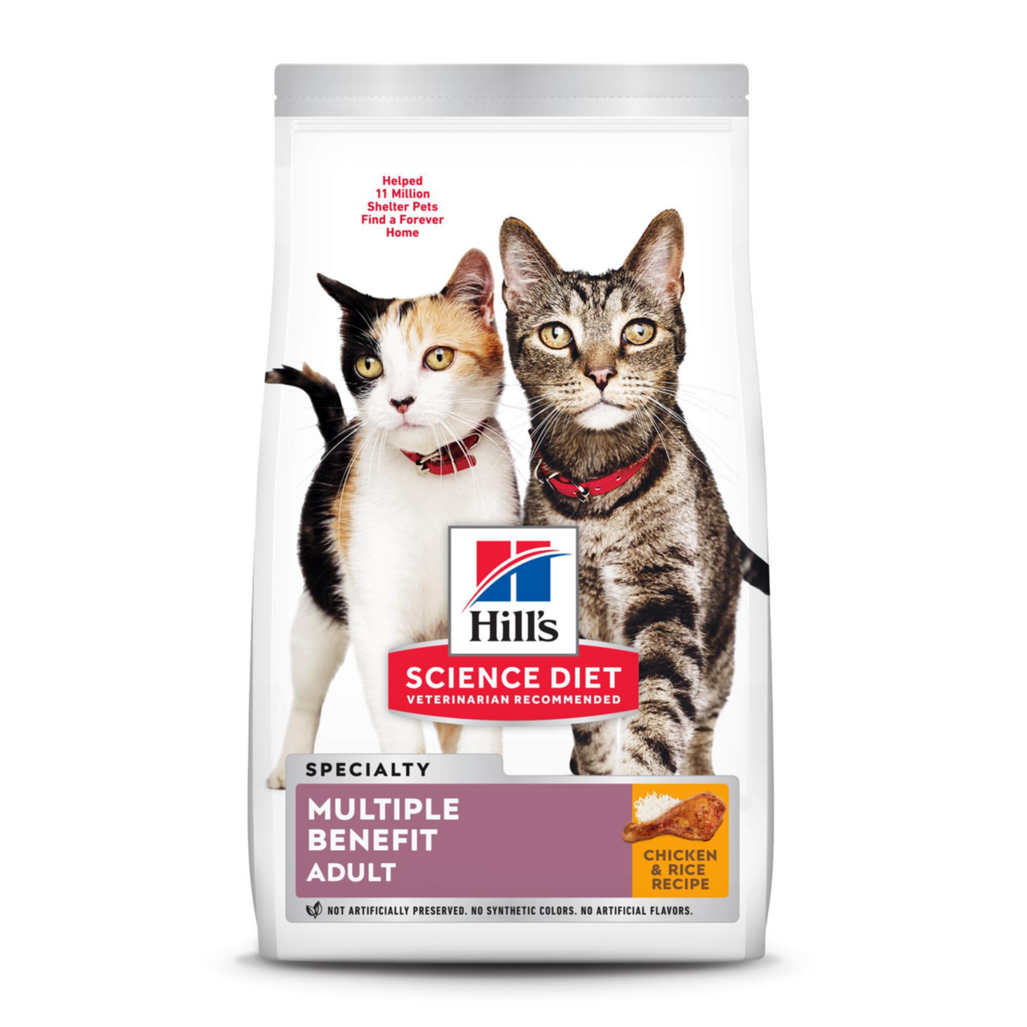 Photos - Cat Food Hills Hill's Hill's Science Diet Adult Multiple Benefit Chicken Recipe Dry Cat F 