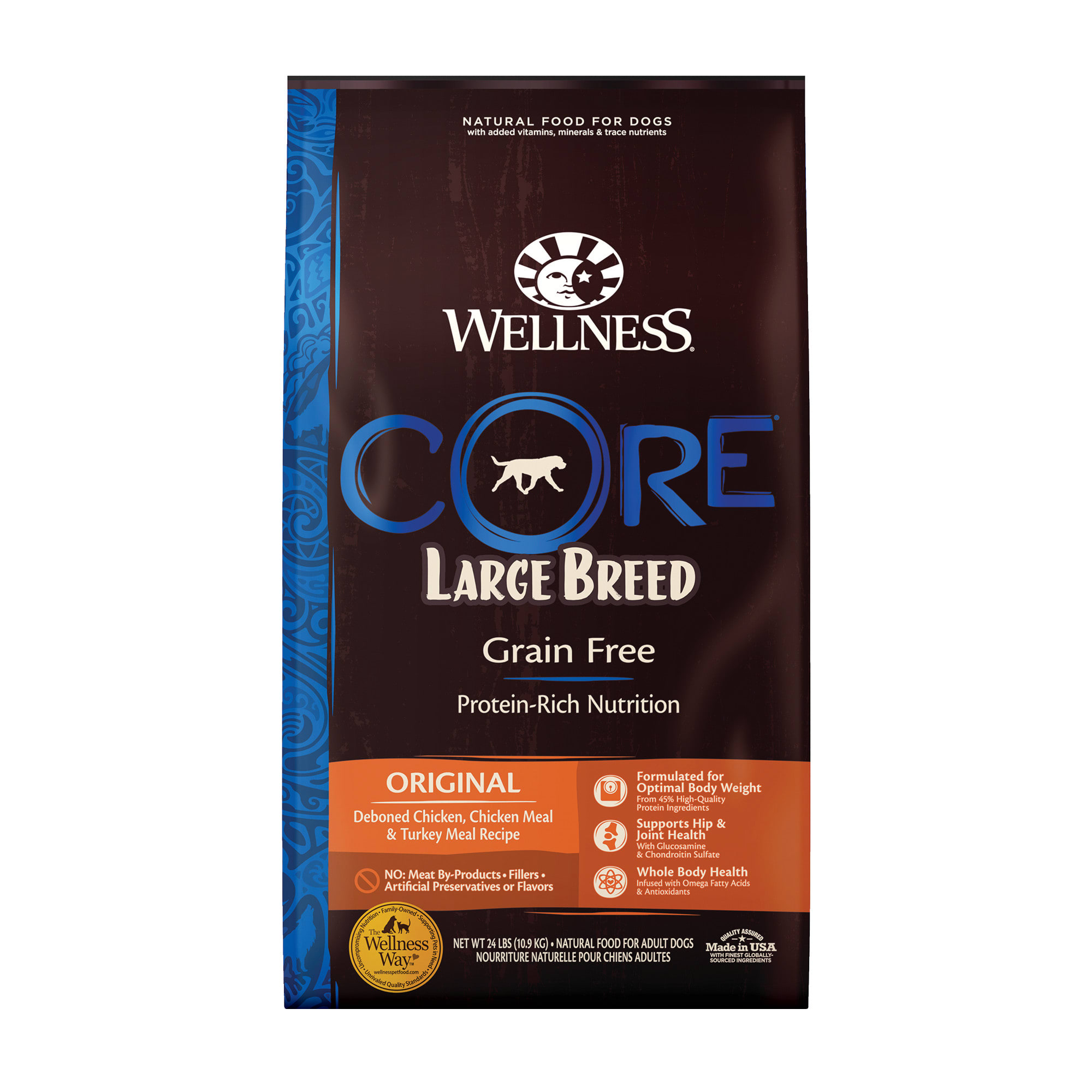 Photos - Dog Food Wellness CORE Natural Grain Free Large Breed Dry , 24 lbs 