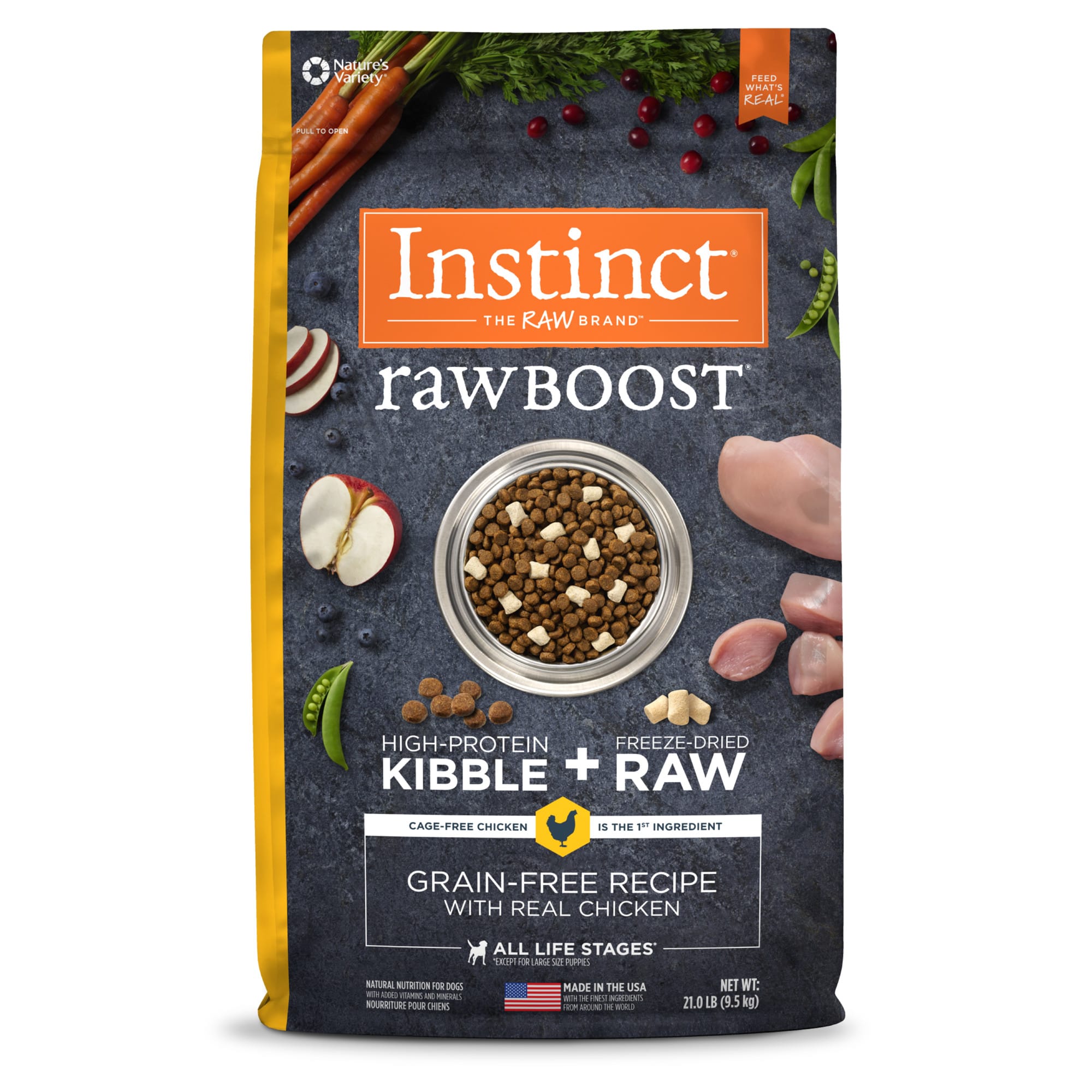 Photos - Dog Food Instinct Raw Boost Grain Free Recipe with Real Chicken Natural Dr 