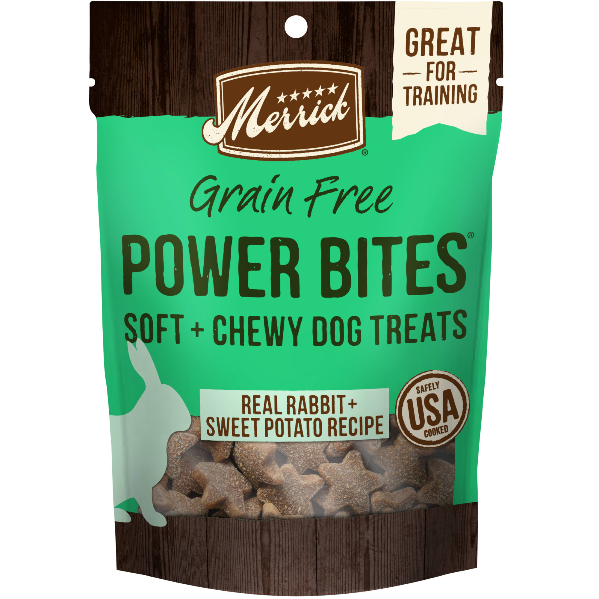Photos - Dog Food Merrick Power Bites Grain Free Snack with Real Rabbit Recipe Natur 