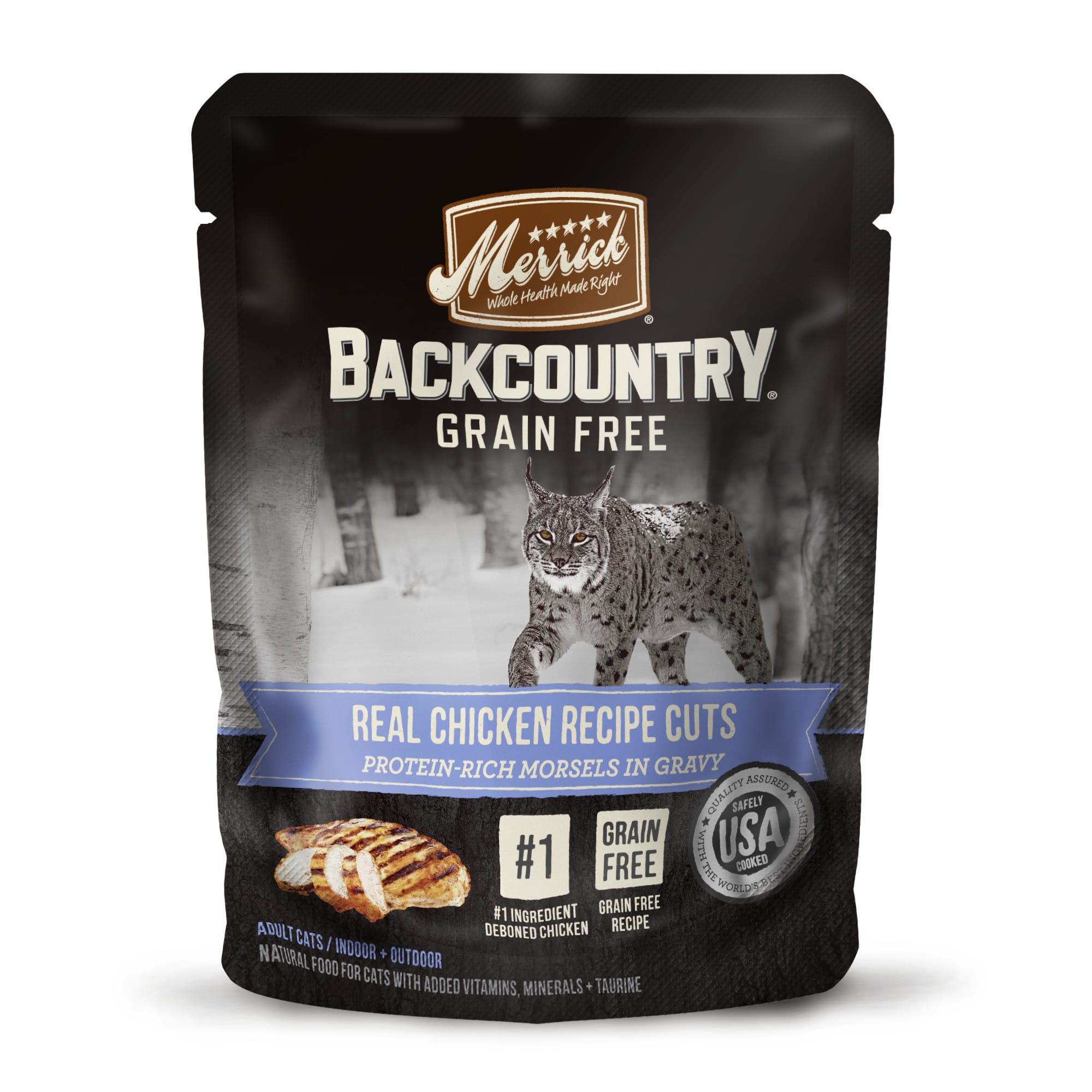 Photos - Cat Food Merrick Backcountry Grain Free Real Chicken Recipe Cuts in Gravy W 