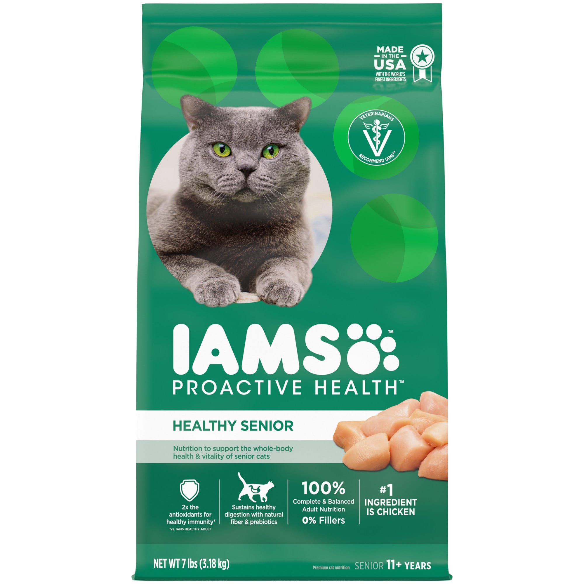 Photos - Cat Food IAMS ProActive Health Chicken Senior Dry , 7 lbs. 10241911 