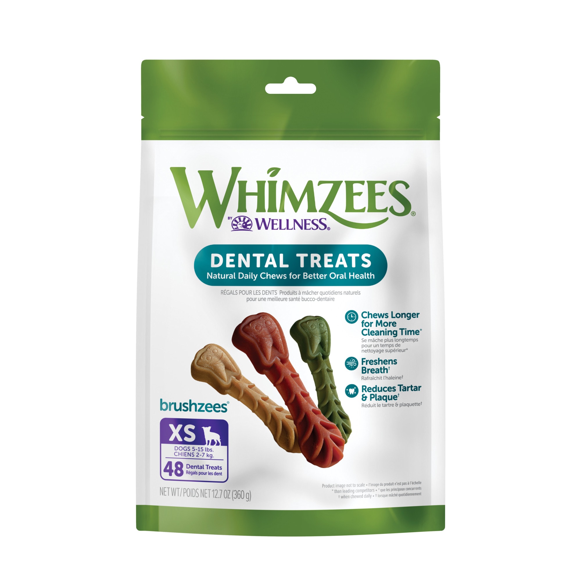 Photos - Dog Food Whimzees by Wellness Brushzees Natural Grain Free X-Small Dental 