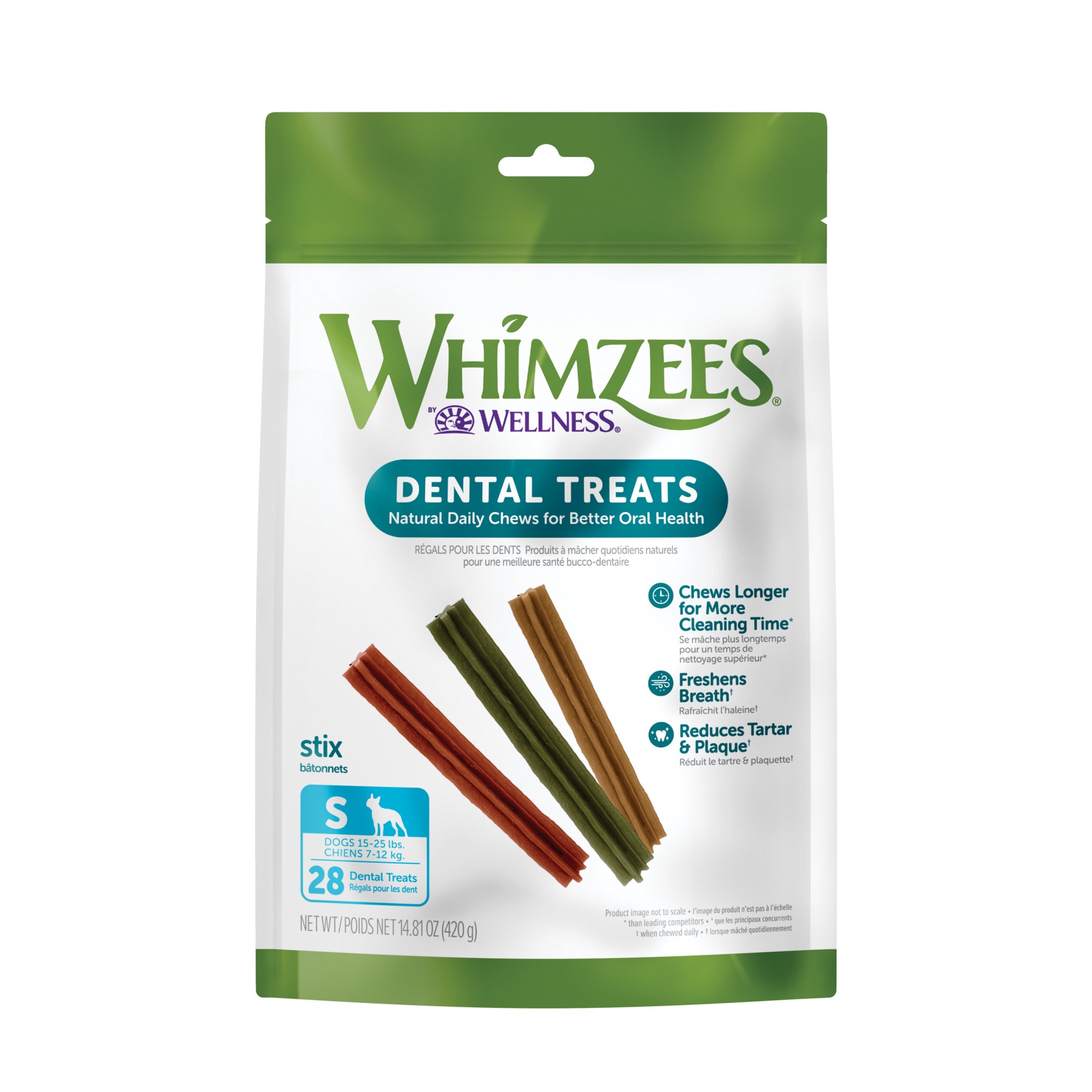Photos - Dog Food Whimzees by Wellness Stix Natural Grain Free Small Dental Chews f 