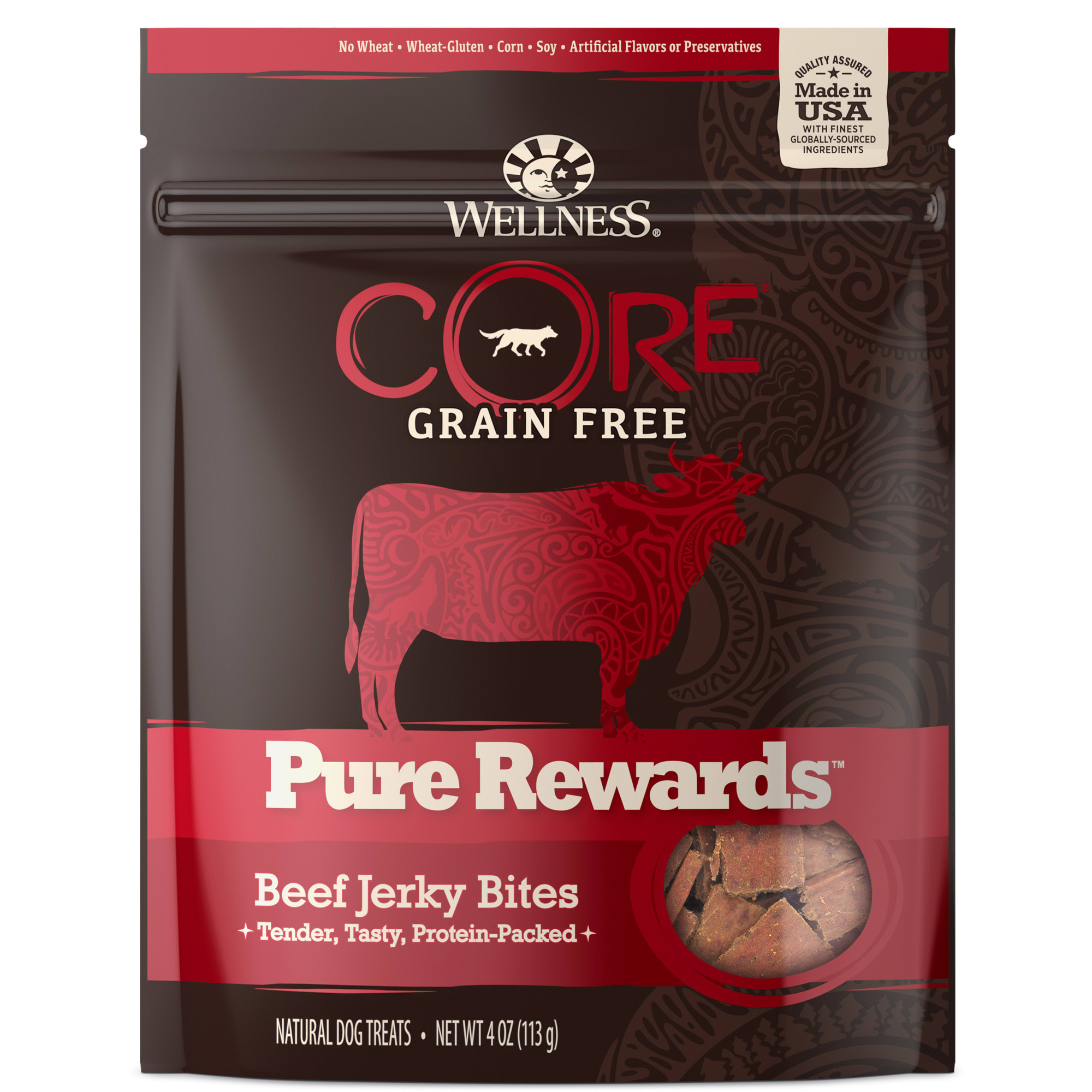 Photos - Dog Food Wellness CORE Natural Grain Free Pure Rewards Beef Recipe Jerky B 