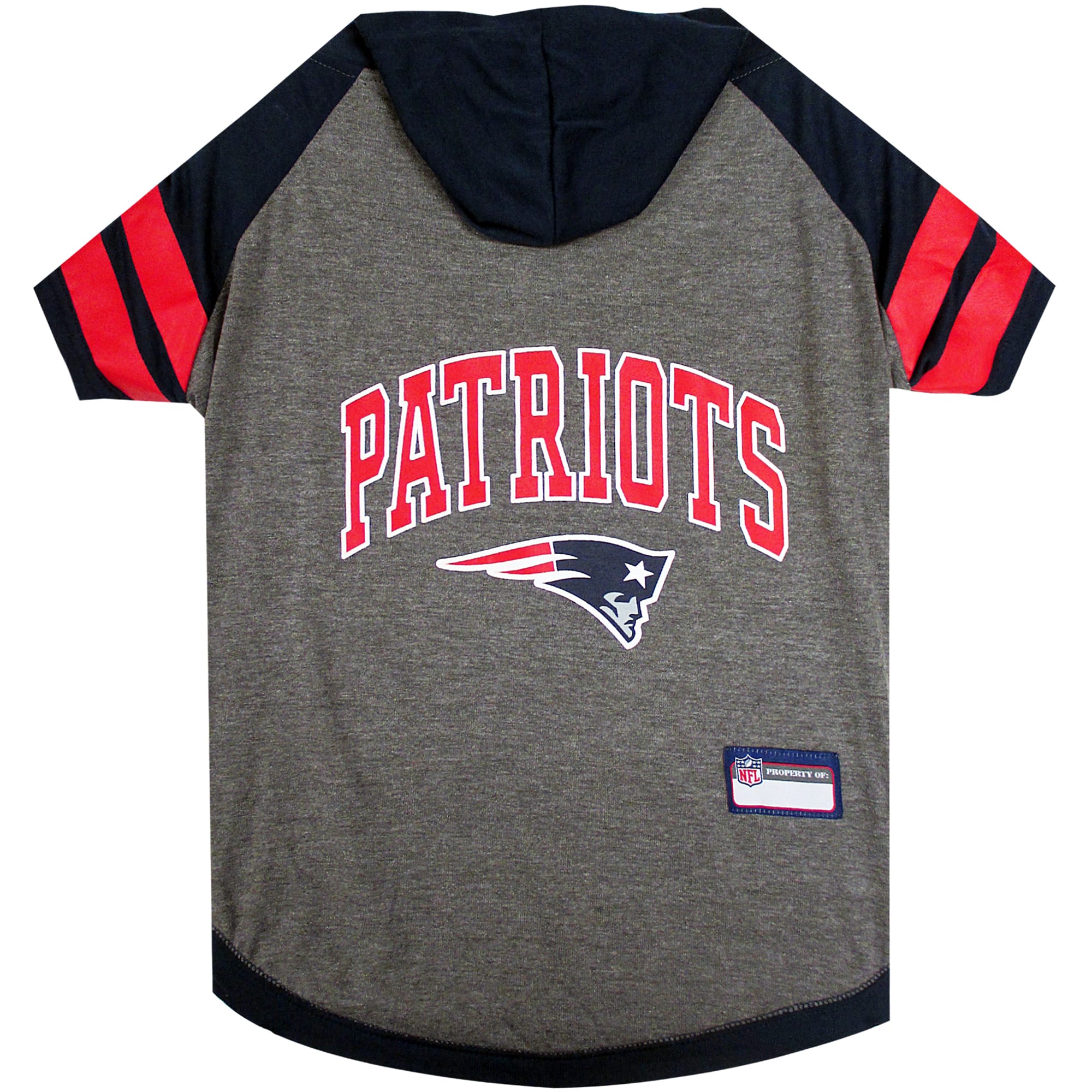 Pets First NFL AFC T-Shirt Hoodie For Dogs, Large, New England Patriots, Multi-Color -  NEP-4044-LG