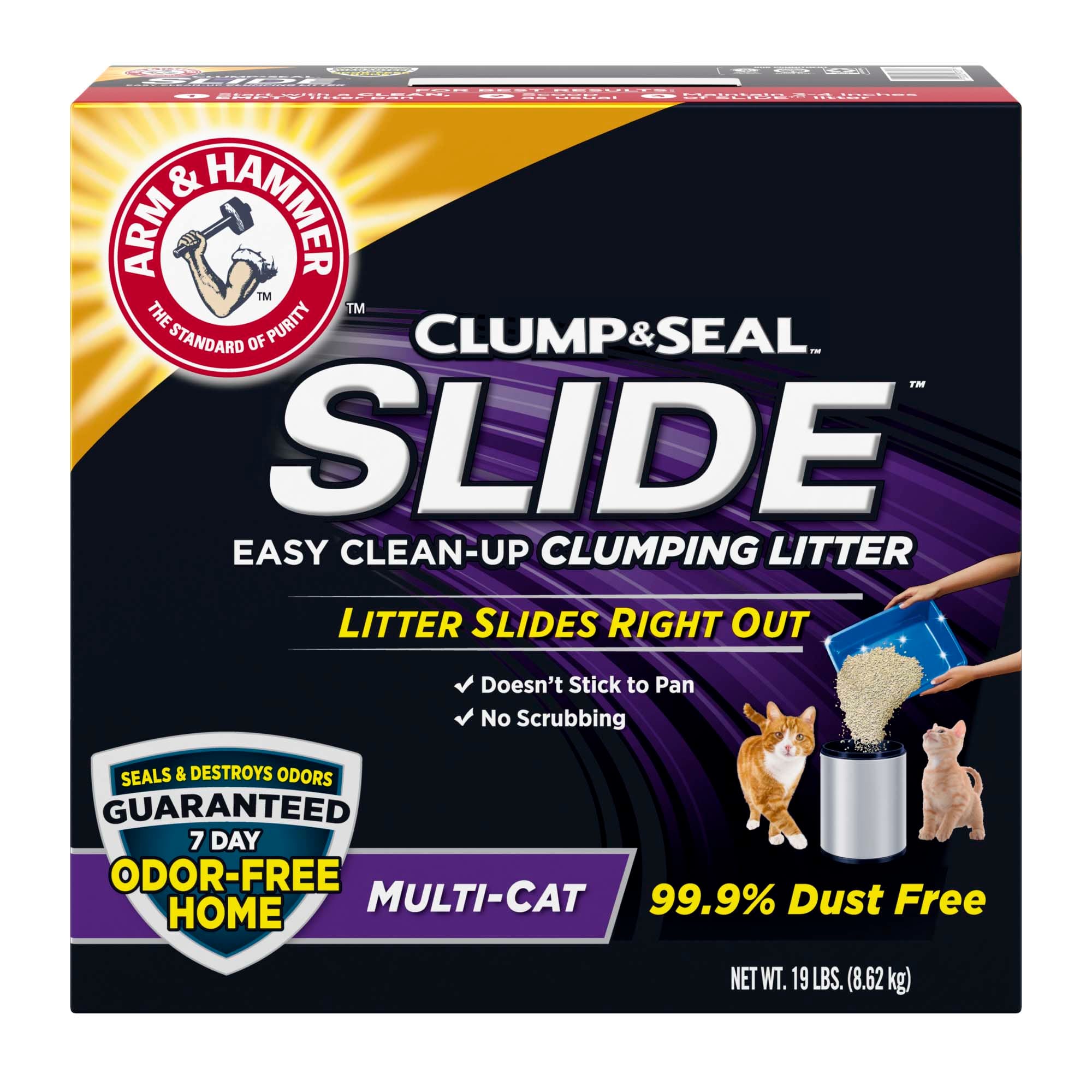 Photos - Cat Litter Box / Tray Arm & Hammer Clump & Seal Slide Multi-Cat Clumping Litter, 19 