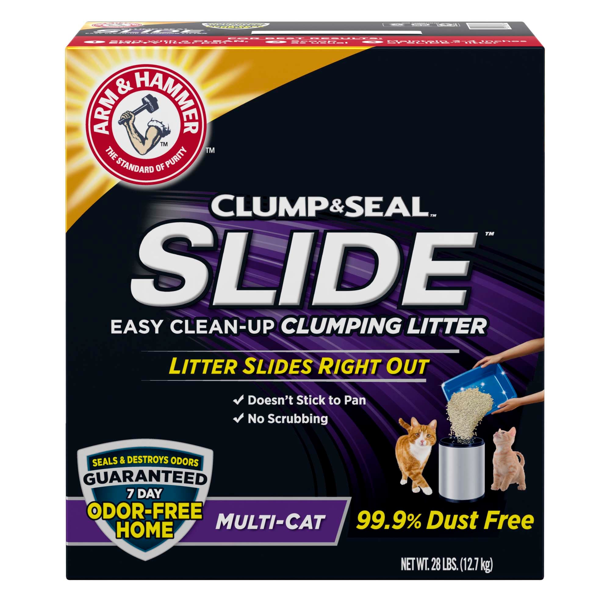 Photos - Cat Litter Box / Tray Arm & Hammer Clump & Seal Slide Multi-Cat Clumping Litter, 28 