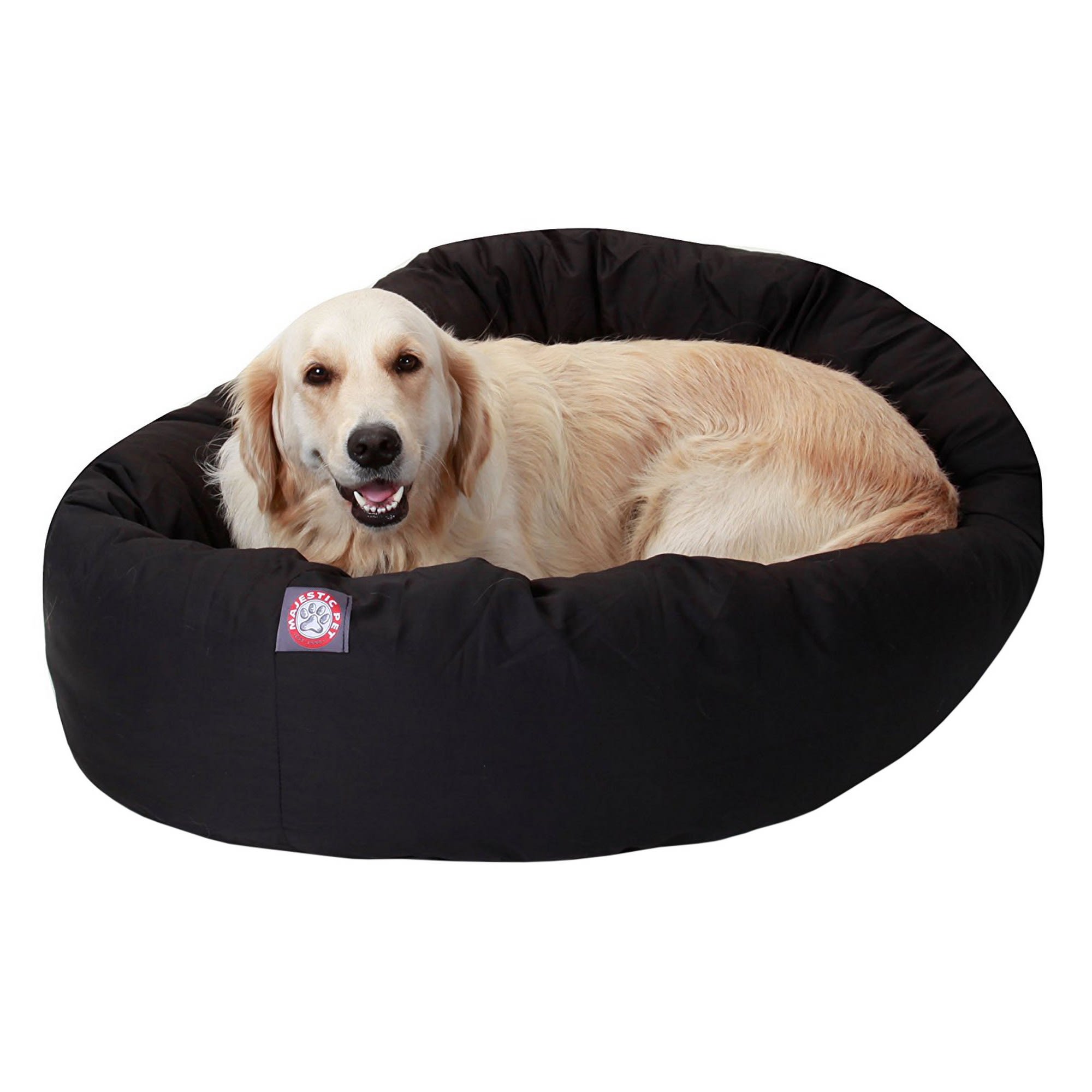 Photos - Bed & Furniture Majestic Pet Black Bagel Dog Bed, 40" L x 29" W, Large, Black 