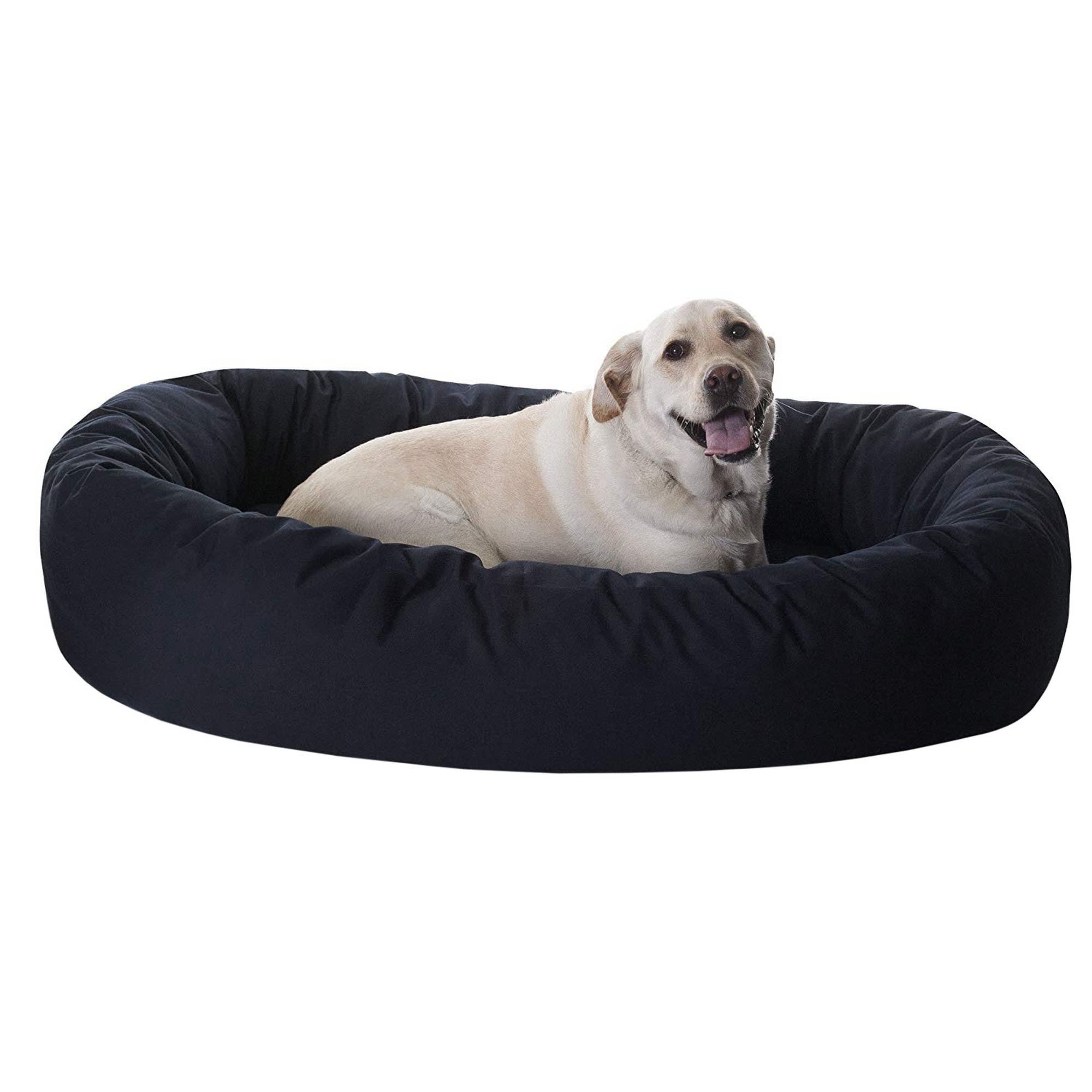 Photos - Bed & Furniture Majestic Pet Black Bagel Dog Bed, 52" L x 35" W, X-Large, Bla 