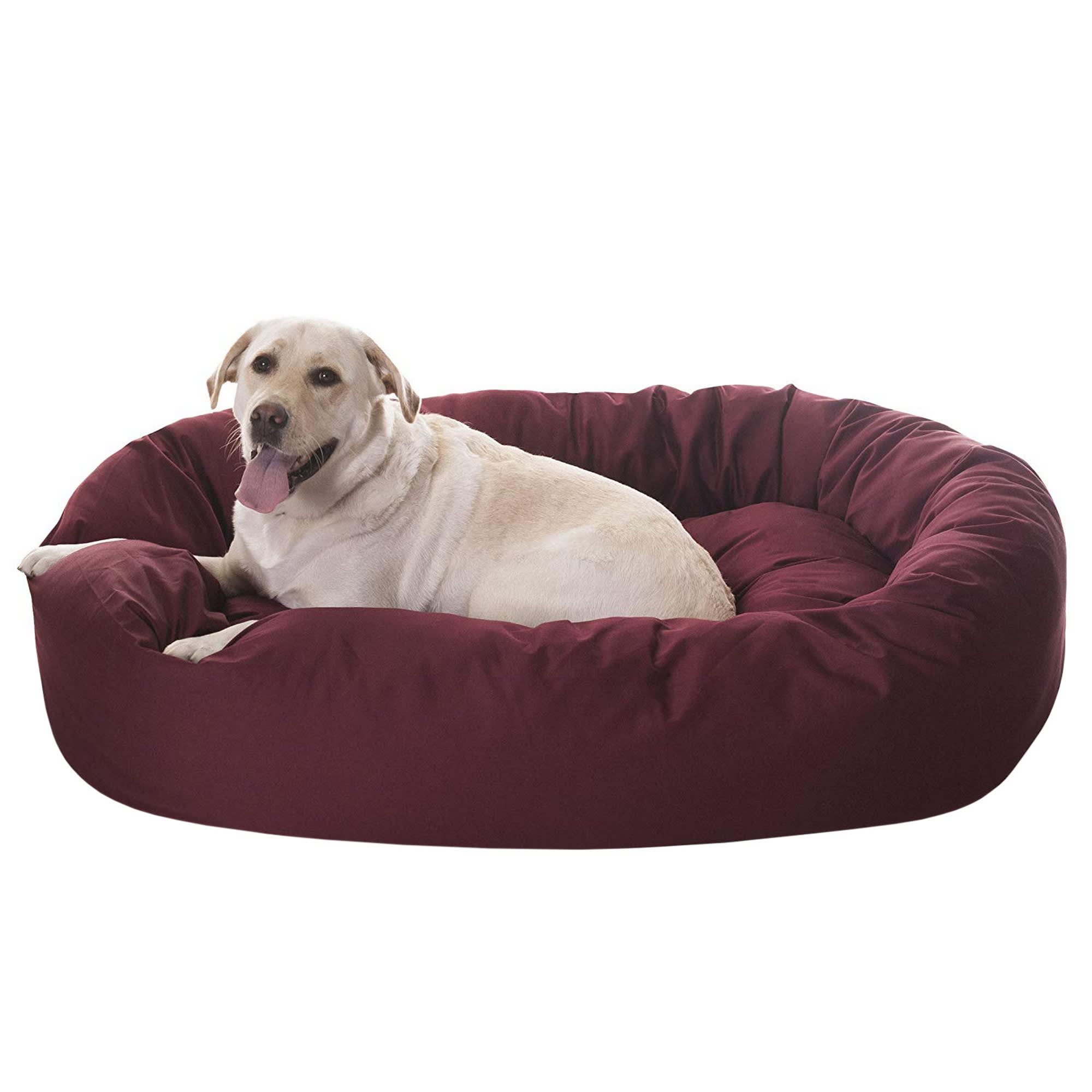 Photos - Bed & Furniture Majestic Pet Burgundy Bagel Dog Bed, 52" L x 35" W, X-Large, 