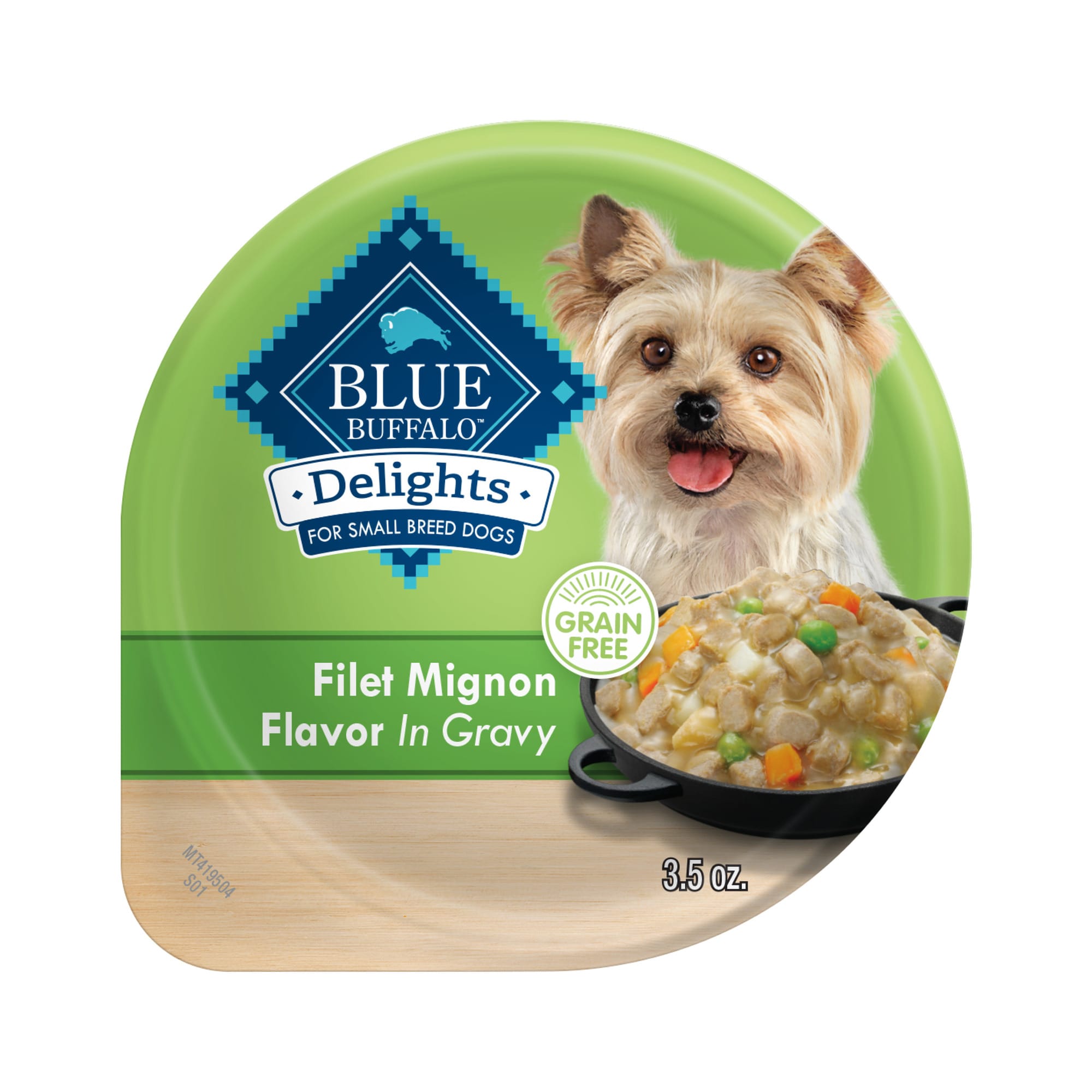 Blue Buffalo Blue Life Protection Delights Small Breed Filet Mignon Flavor in Hearty Gravy Wet Dog Food, 3.5 oz., Case of 12, 12 X 3.5 OZ -  801497CS