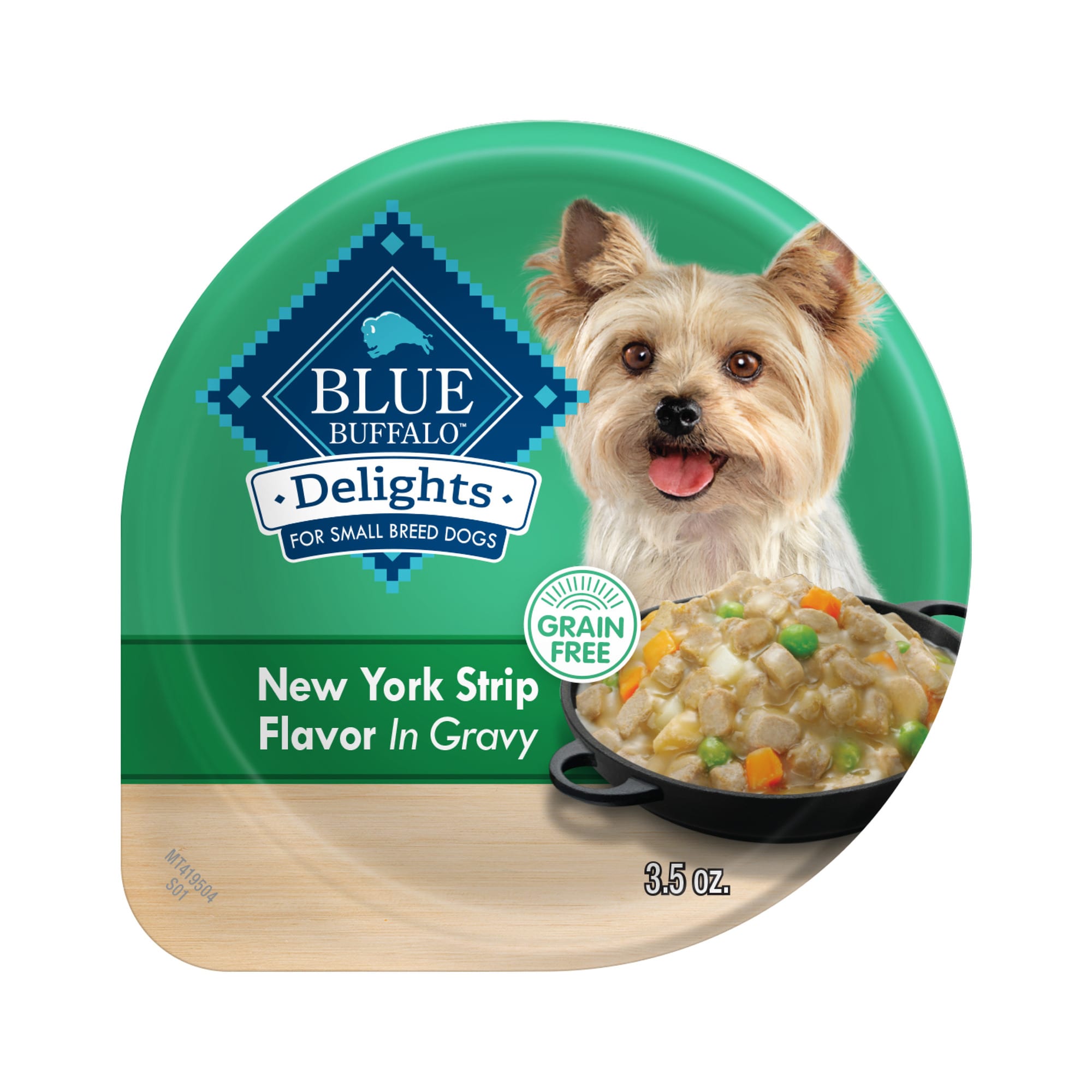 Blue Buffalo Blue Life Protection Delights Small Breed New York Strip Flavor in Hearty Gravy Wet Dog Food, 3.5 oz., Case of 12, 12 X 3.5 OZ -  801498CS