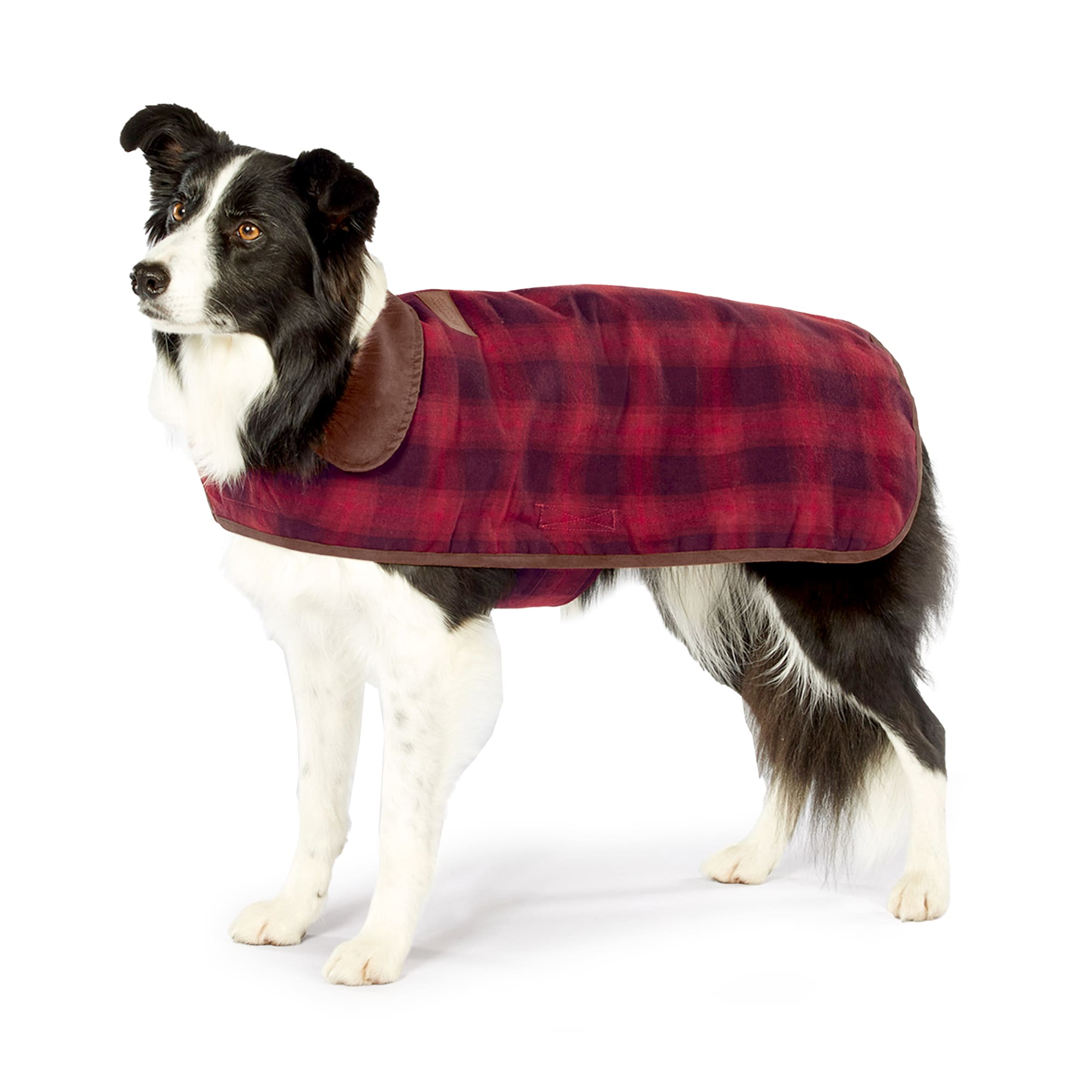 Photos - Dog Food Pendleton Red Ombre Plaid Dog Coat, Medium, Red 0PP3003-RED 