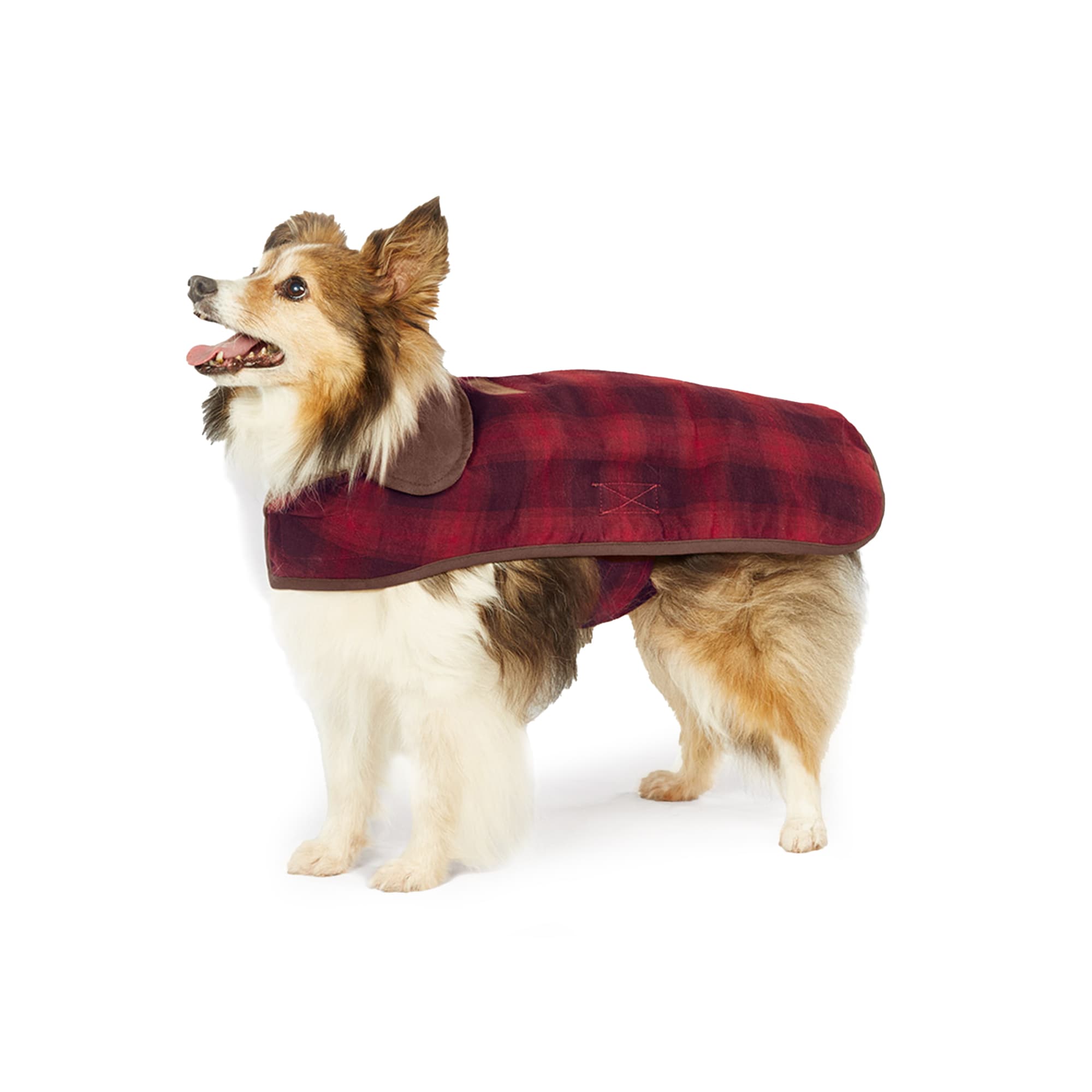 Photos - Dog Food Pendleton Red Ombre Plaid Dog Coat, Small, Red 0PP3002-RED 