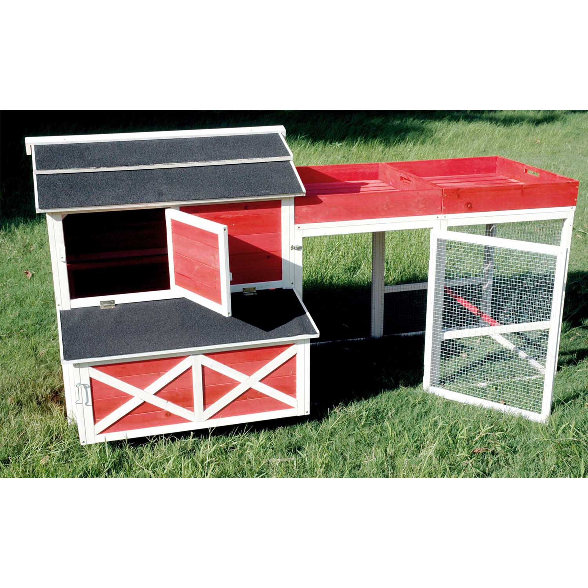 Photos - Other Pet Supplies Merry Products Merry Products Red Barn Chicken Coops with Roof Top Planter