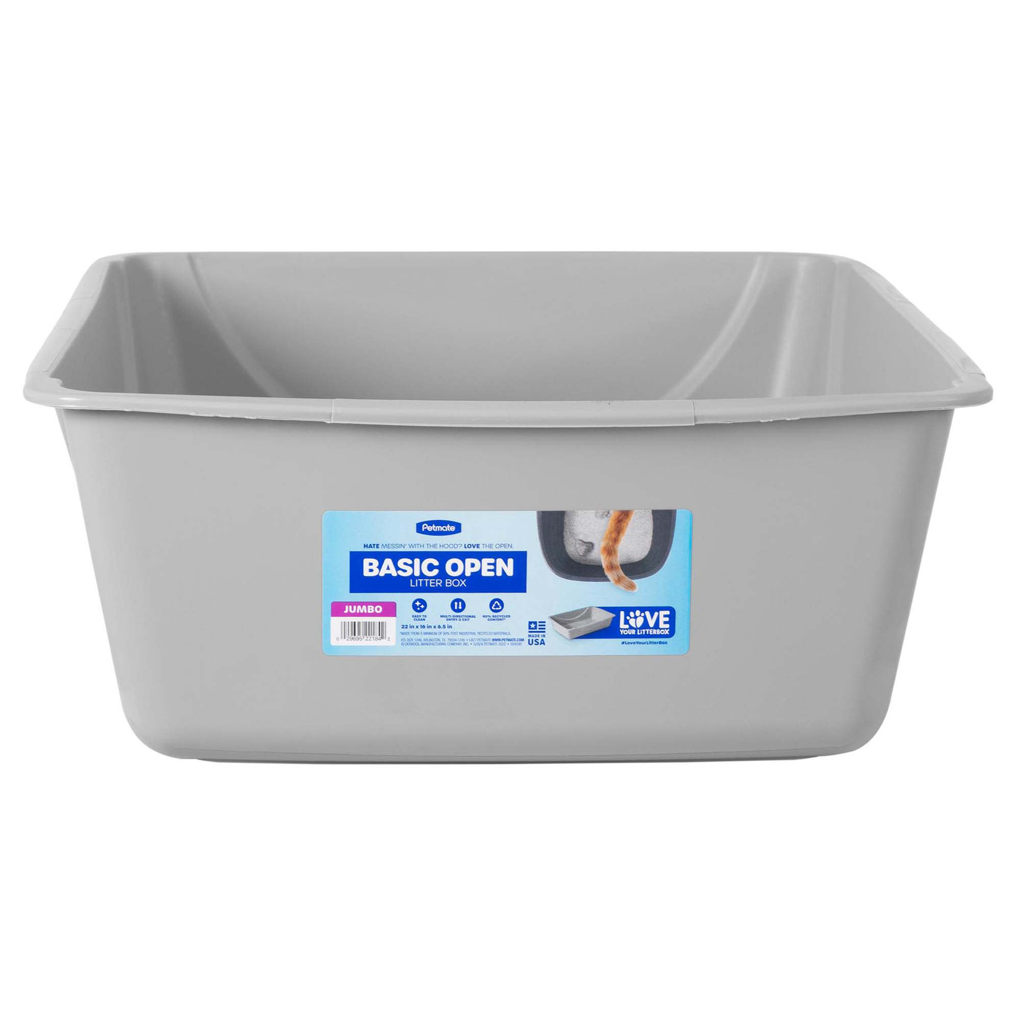 Petmate Basic Cat Litter Pan Jumbo  Gray