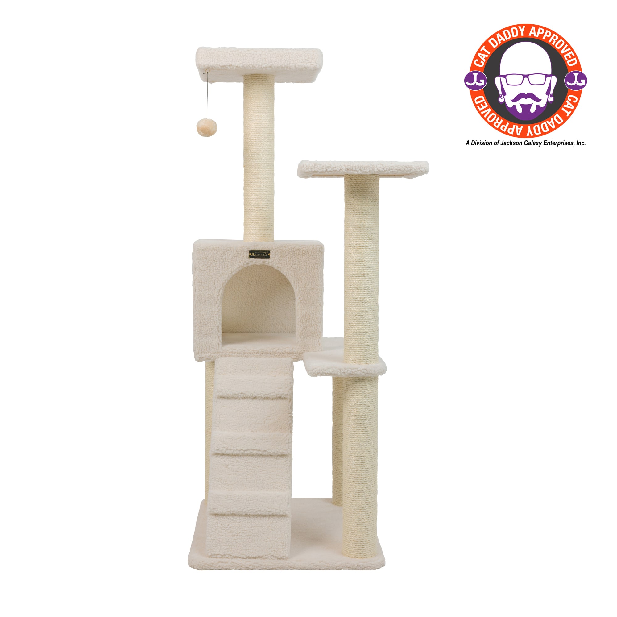 Photos - Other for Cats Armarkat Classic Real Wood Cat Tree B5301 Ivory, 53" H, Medium, O 