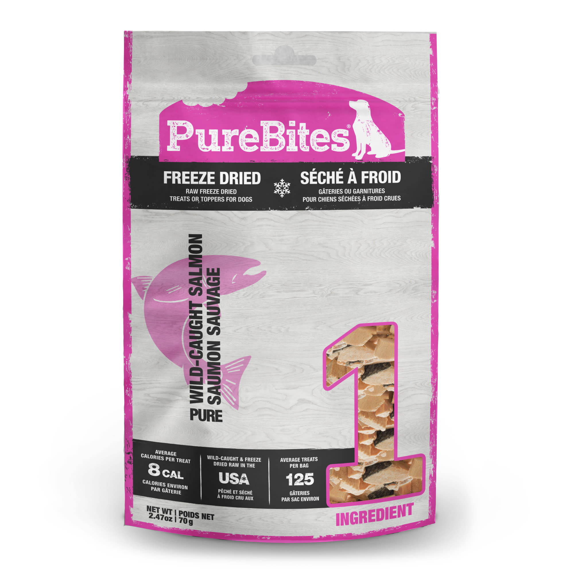 Photos - Dog Food PureBites Freeze Dried Salmon Dog Treats, 2.47 oz., 2.8 OZ 1PB70 