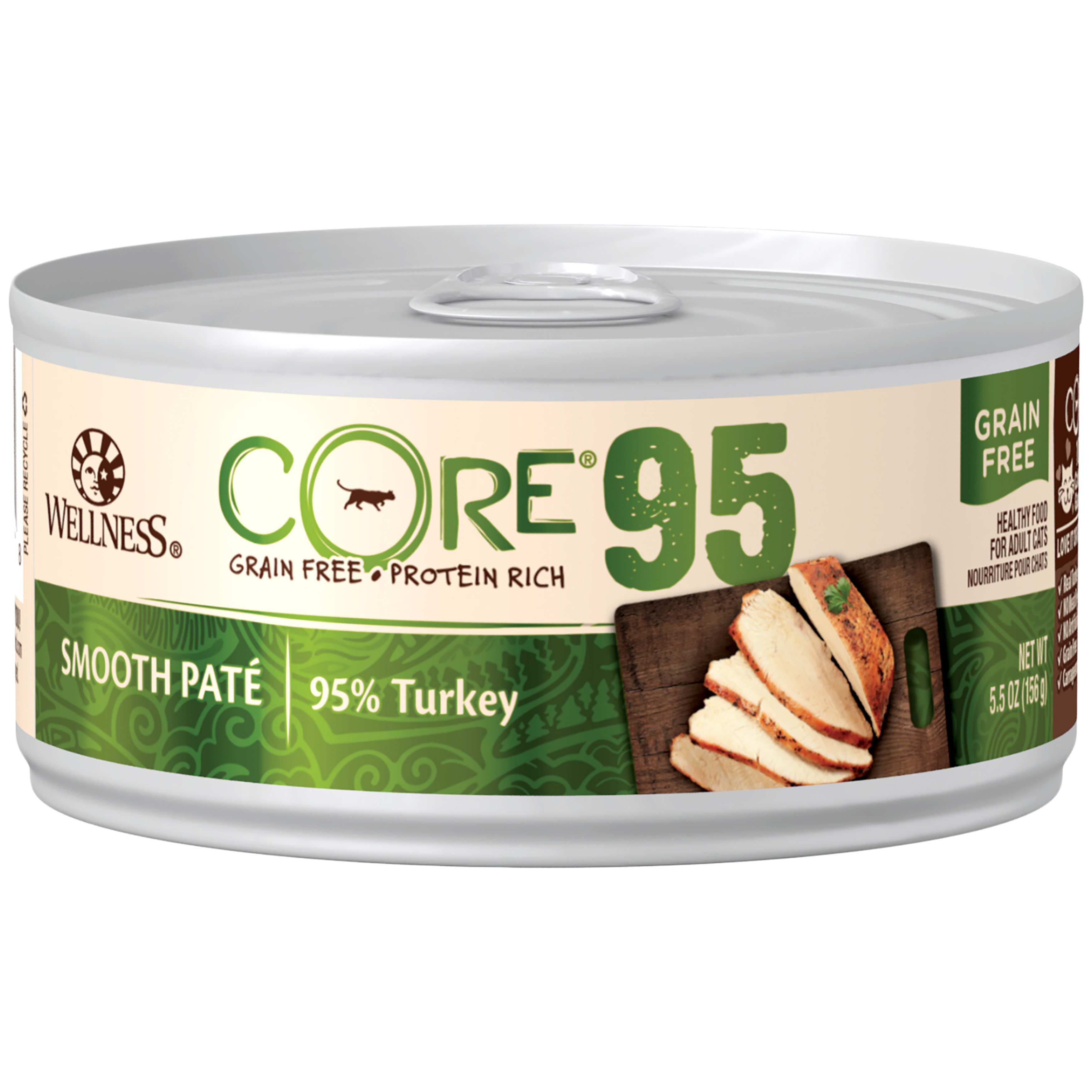 Photos - Cat Food Wellness CORE 95 Natural Grain Free Turkey Wet Canned , 5 