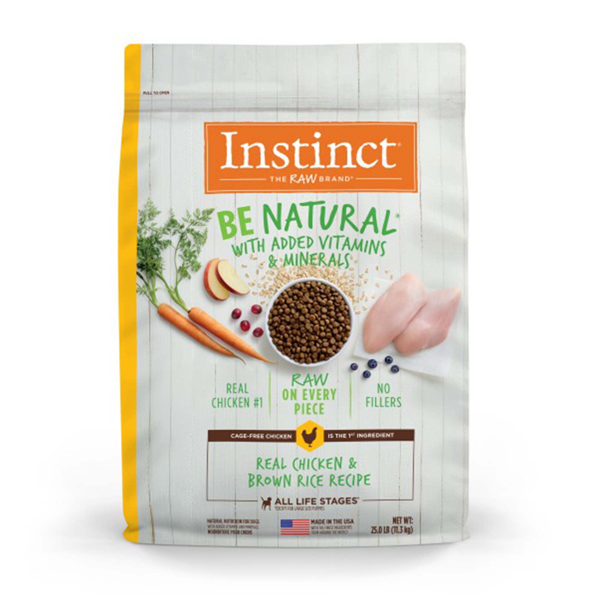 Photos - Dog Food Instinct Be Natural Real Chicken & Brown Rice Recipe Natural Dry 