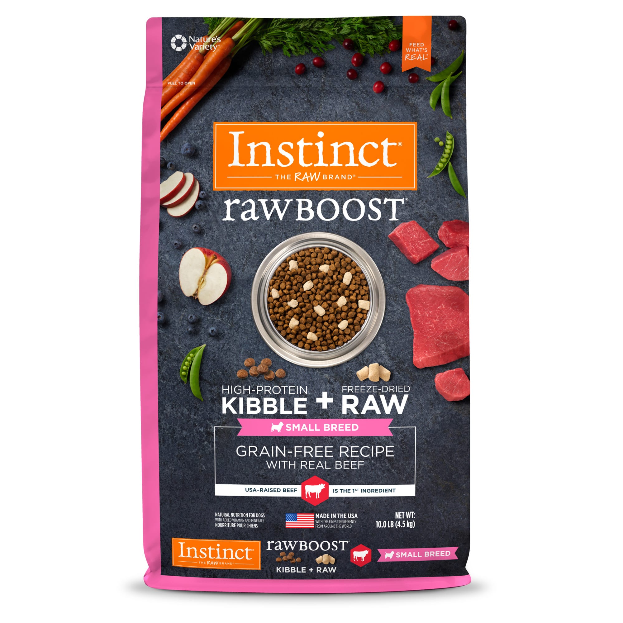 Photos - Dog Food Instinct Raw Boost Small Breed Grain Free Recipe with Real Beef N 