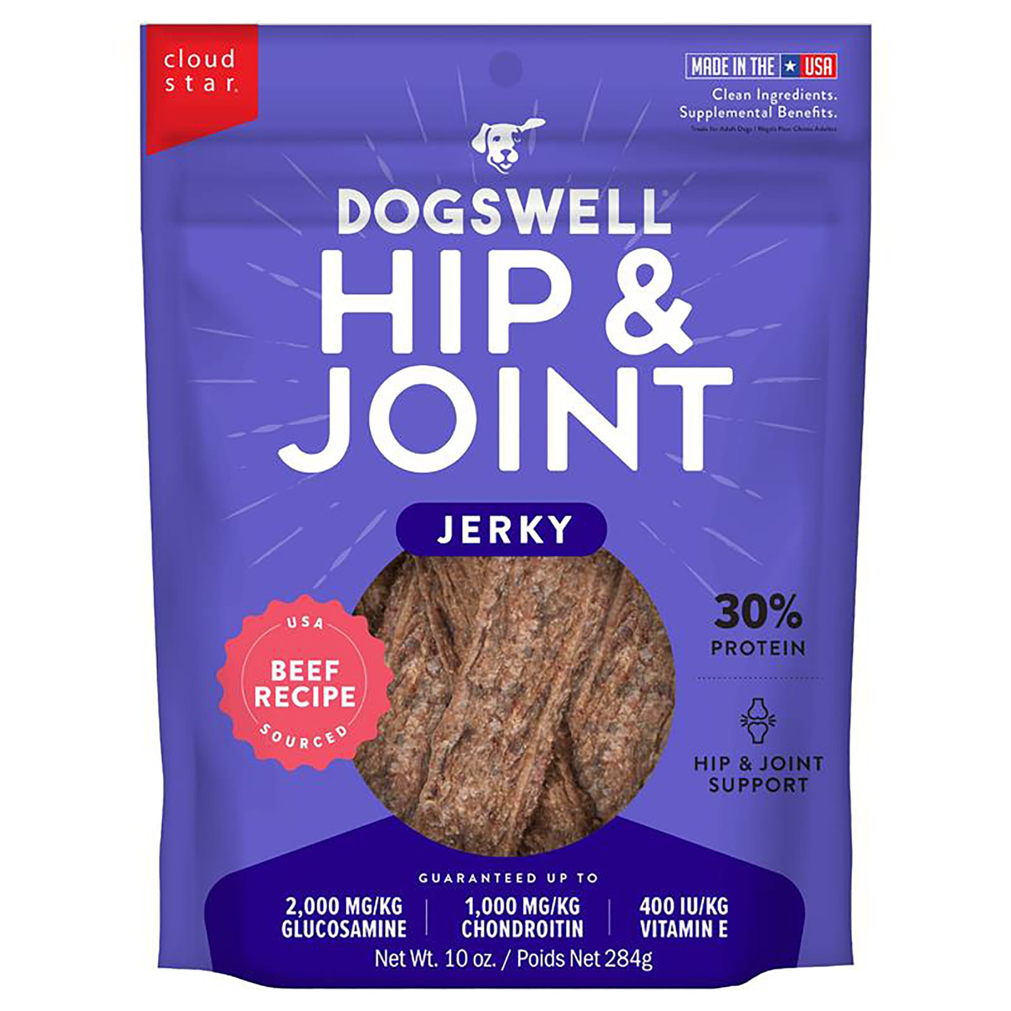 Dogswell Hip & Joint Jerky Grain-Free Beef for Dogs