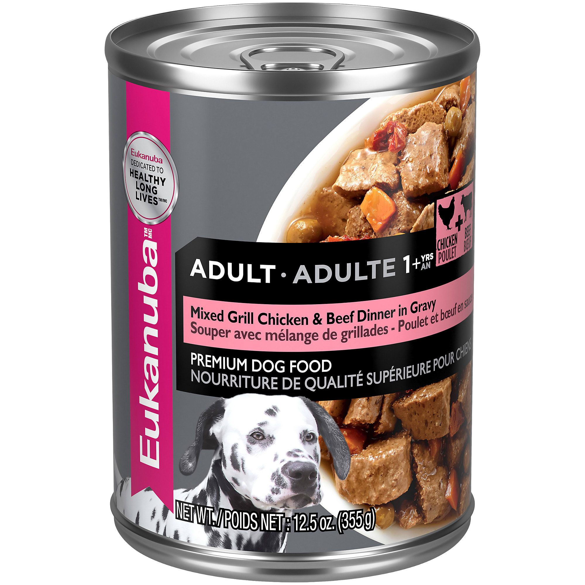Photos - Dog Food Eukanuba Adult Mixed Grill Chicken & Beef Dinner in Gravy Canned 