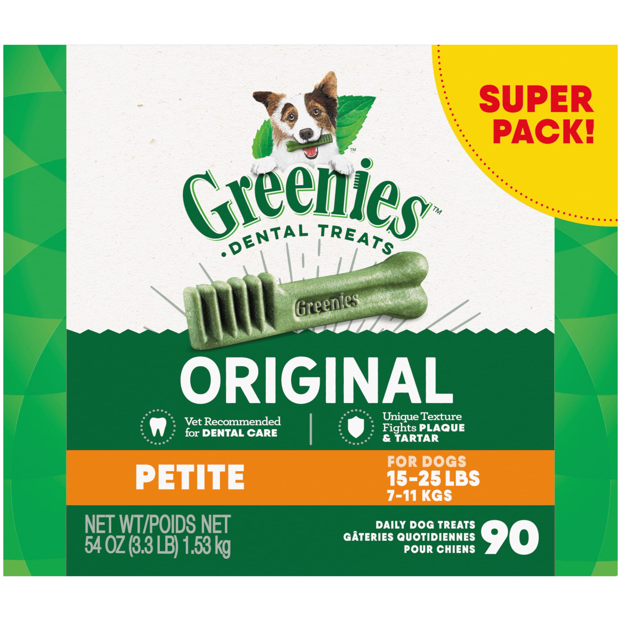 Photos - Dog Food Greenies Original Petite Dental Dog Treats, 54 oz., Count of 90 1 