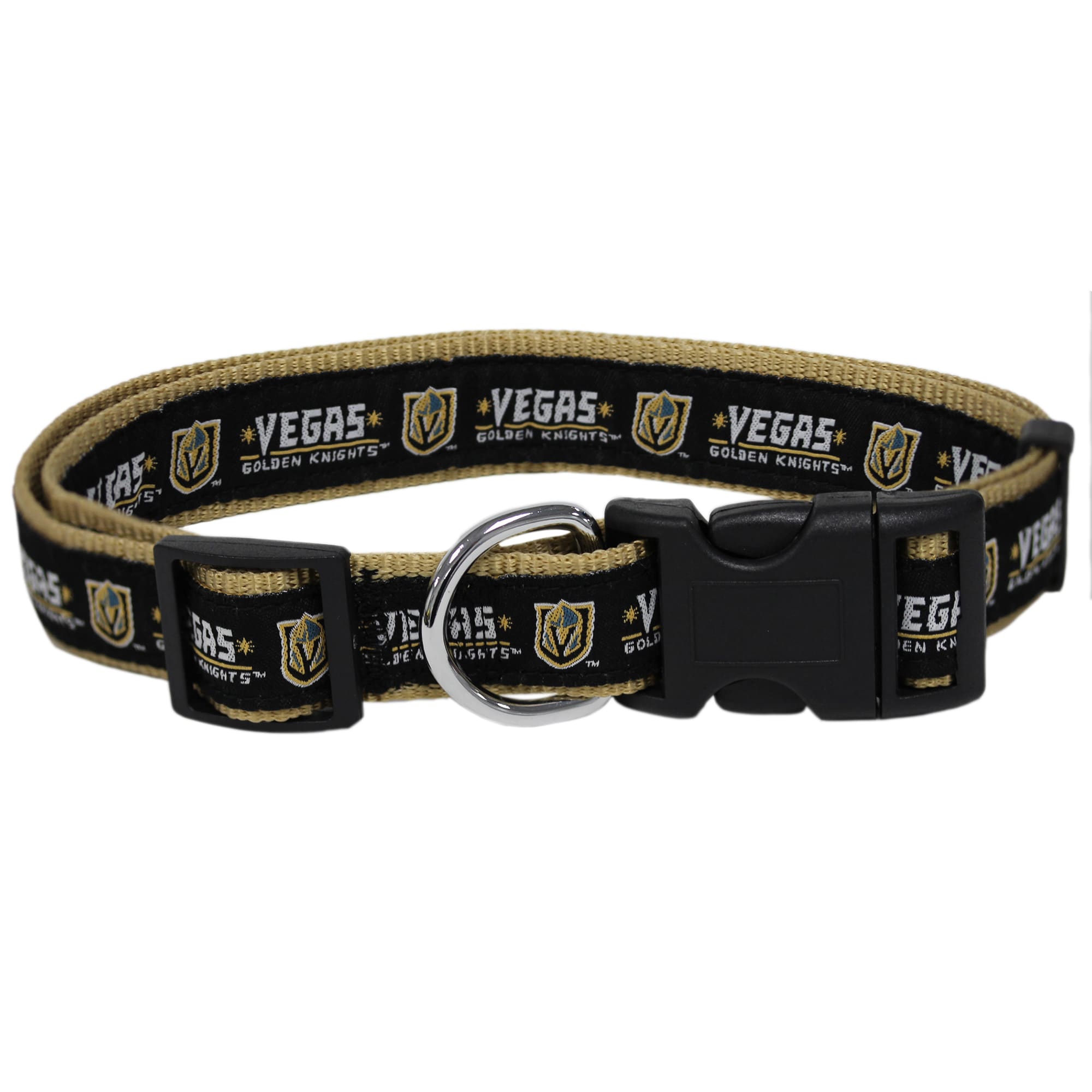 Photos - Collar / Harnesses Pets First Vegas Golden Knights Dog Collar, Small, Multi-Color 