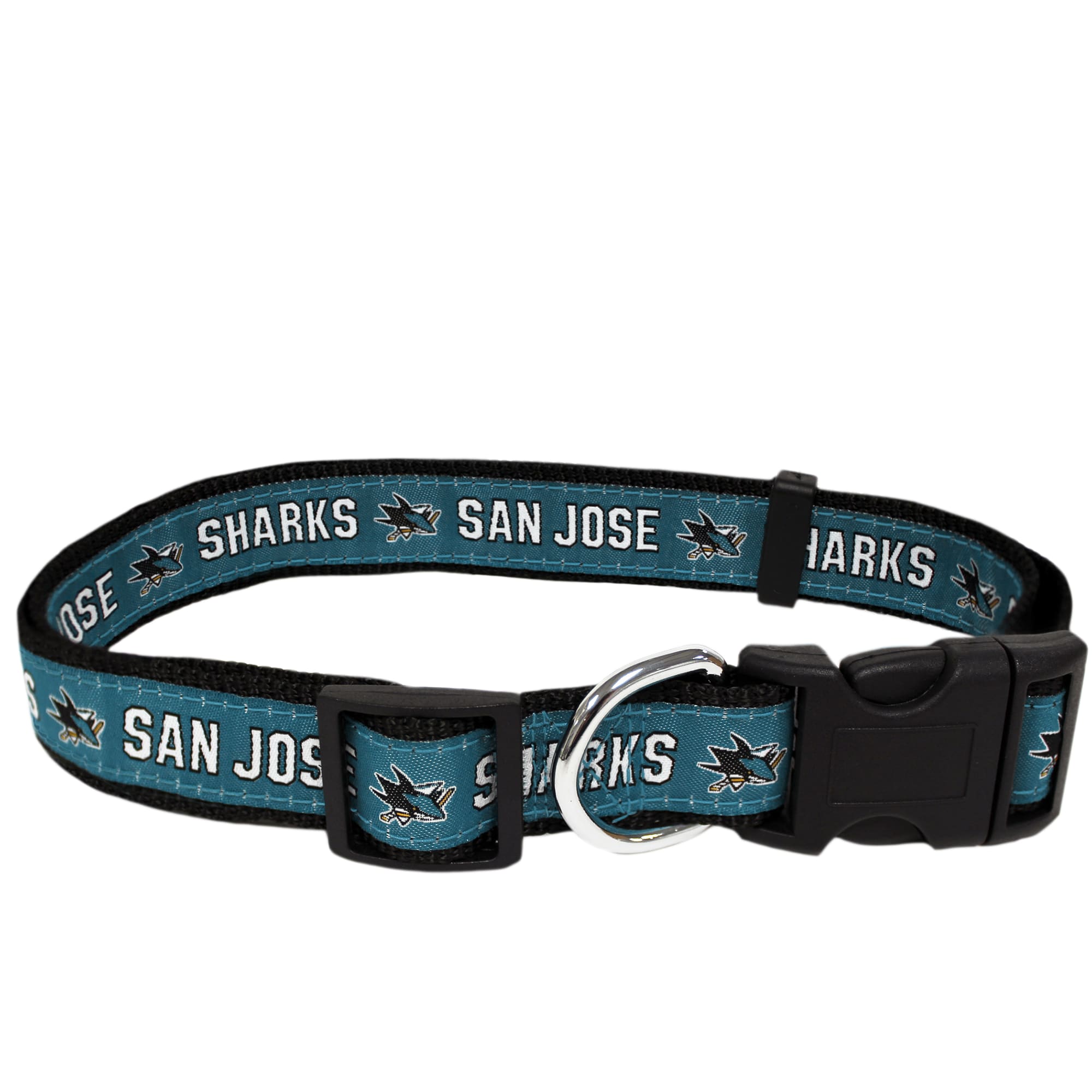 Photos - Collar / Harnesses Pets First San Jose Sharks Dog Collar, Large, Multi-Color SJS-3 