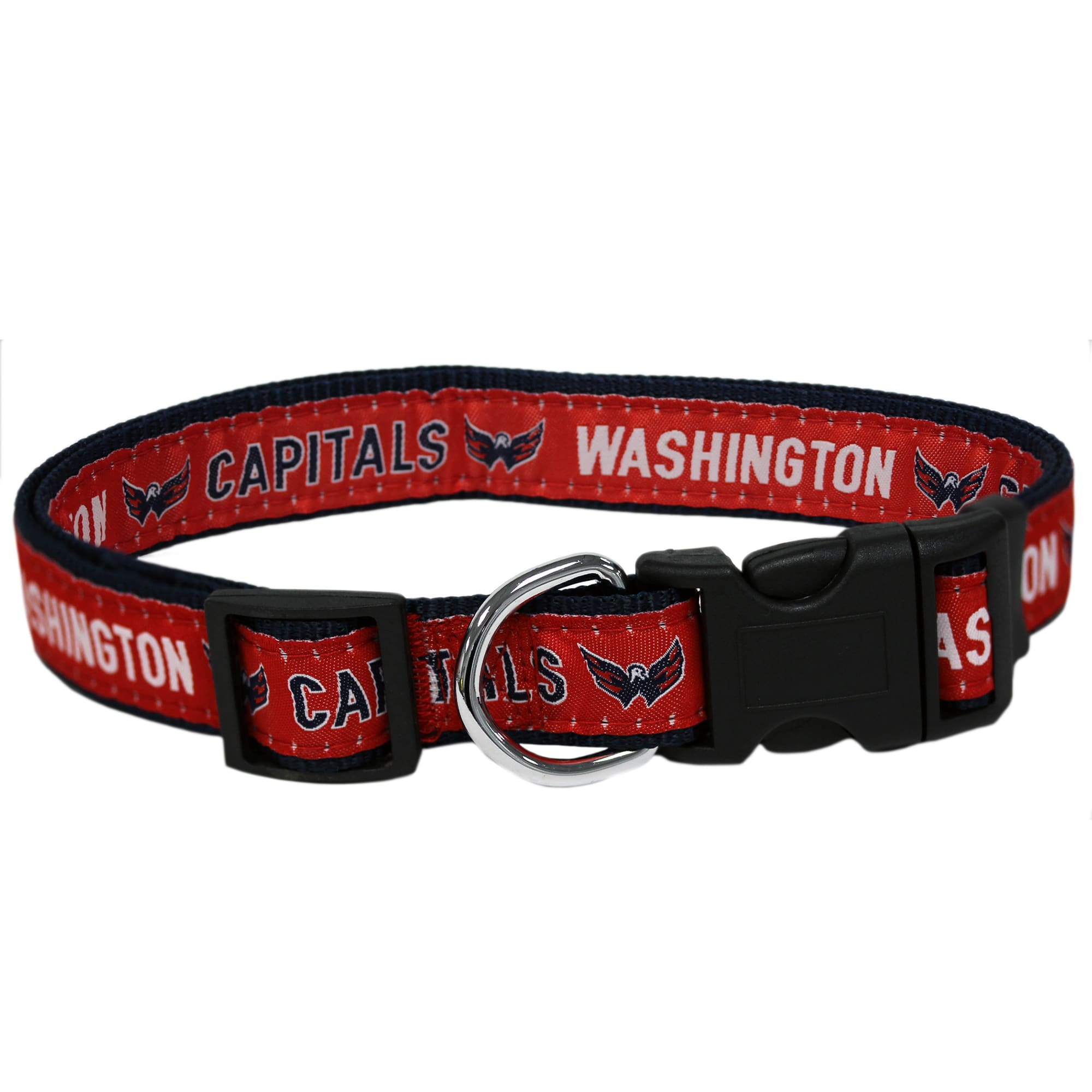 Photos - Collar / Harnesses Pets First Washington Capitals Dog Collar, Medium, Multi-Color 