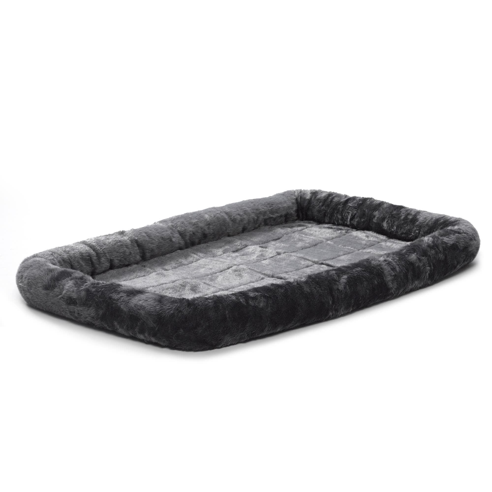 Photos - Dog Bed / Basket Midwest Quiet Time Bolster Gray Dog Bed, 48" L X 30" W, XX-Large, 
