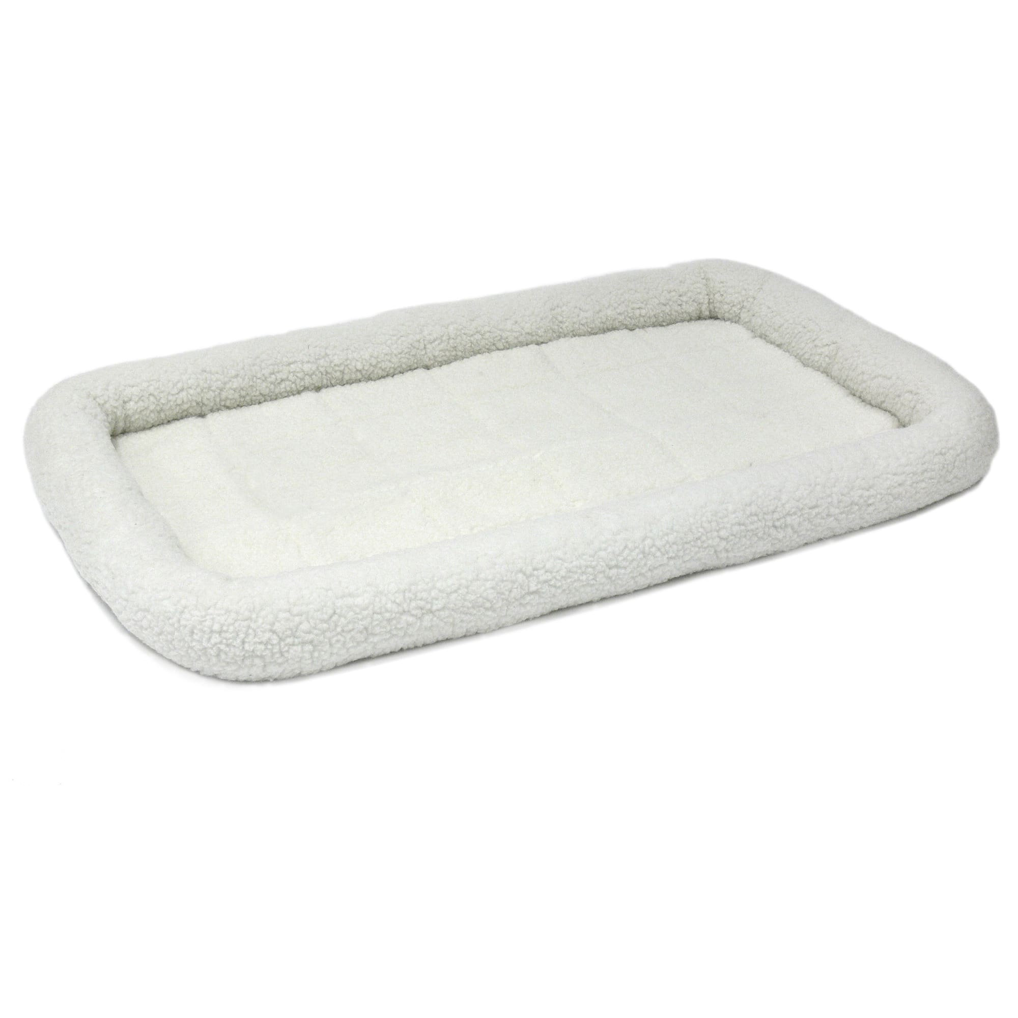 Photos - Dog Bed / Basket Midwest Quiet Time Bolster White Dog Bed, 48" L X 30" W, XX-Large, 